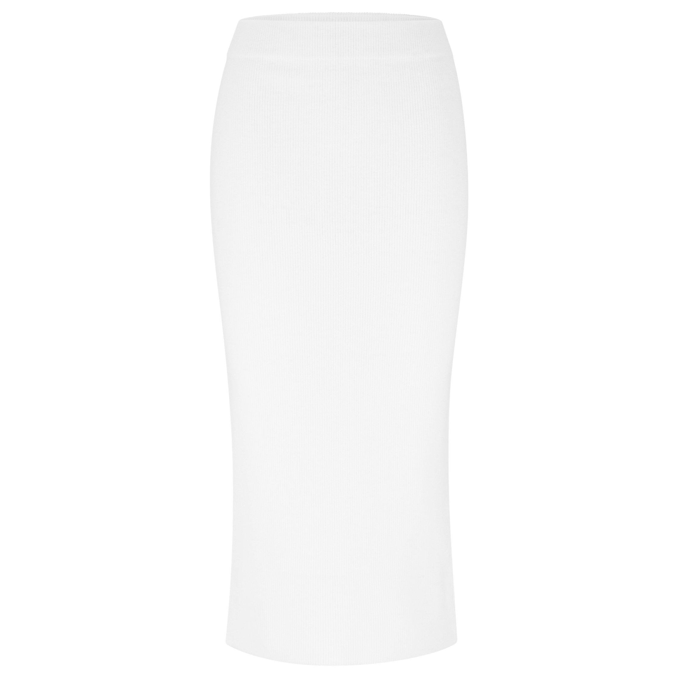 Open White 110 - Hugo - Rib Knit Midi Skirt - 5