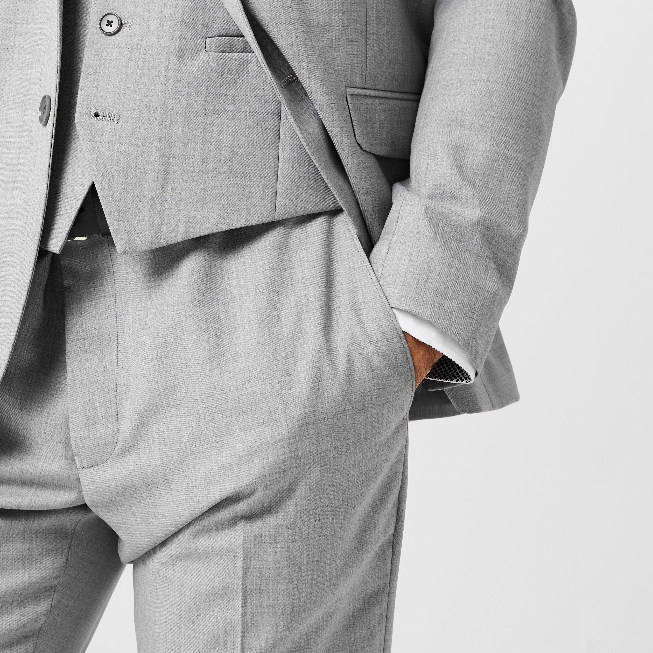 Koel Grijs - Ted Baker - Men's Denali Slim Fit Suit Trousers - 2