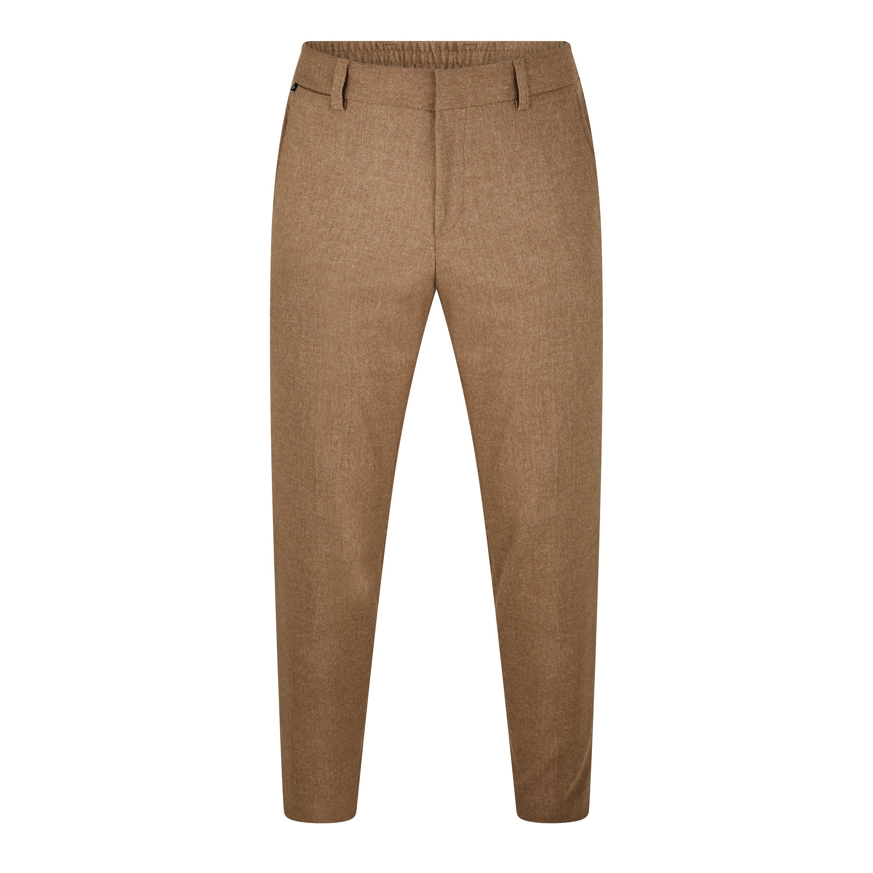 Medium Beige - Boss - Men's Genius Tailored Fit Suit Trousers - 1