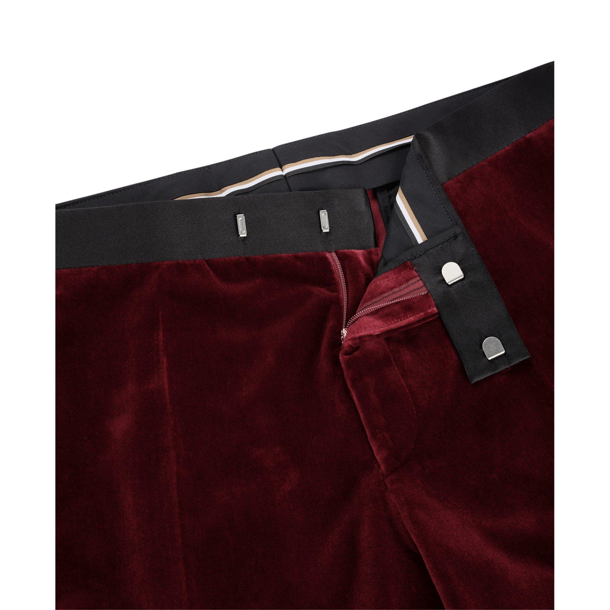 Dark Red 602 - Boss - Men's Genius Tux Slim Silhouette Trousers - 6