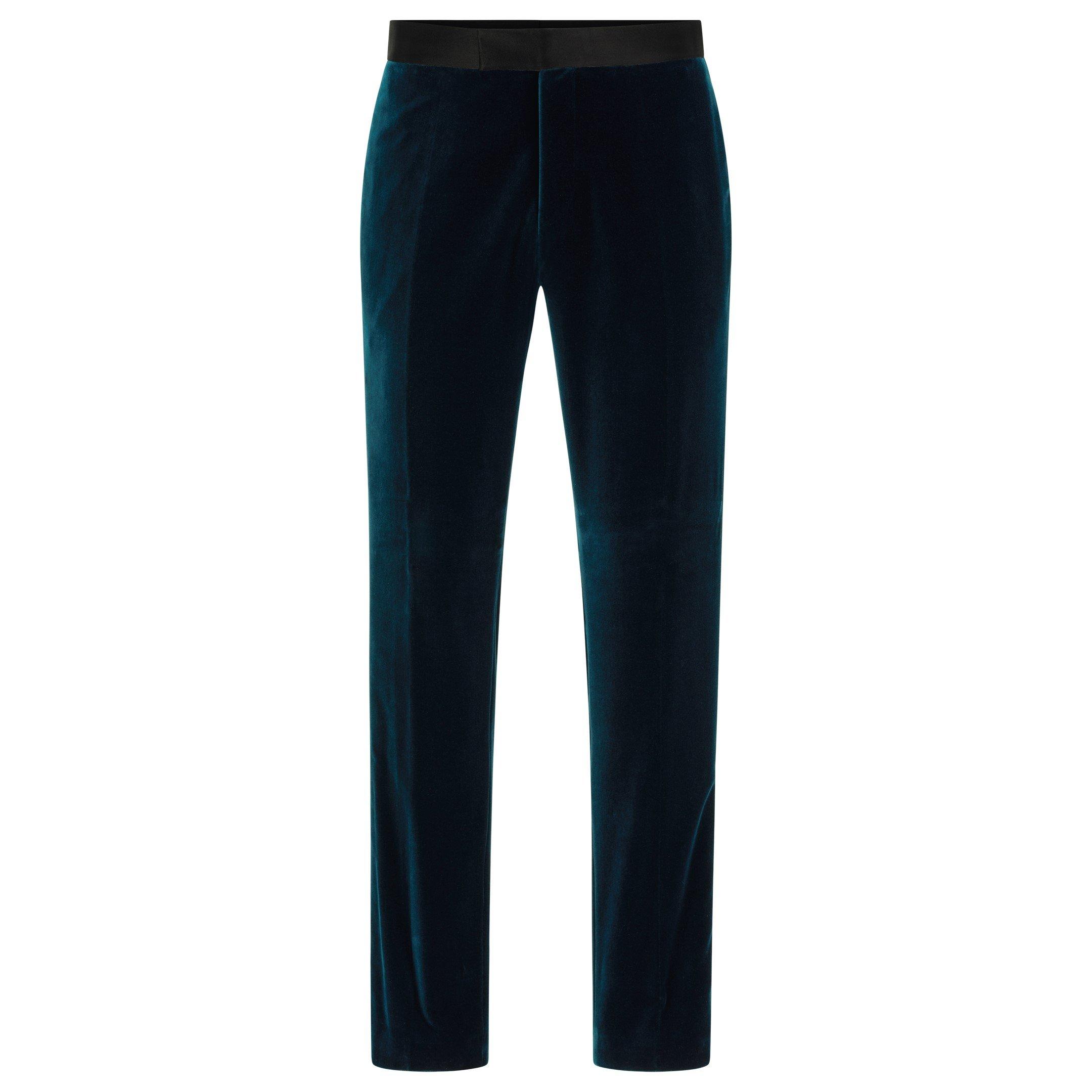 Boss Men's Genius Tux Cotton Slim Fit Suit Trousers - Turq/Aqua - 42 (52)