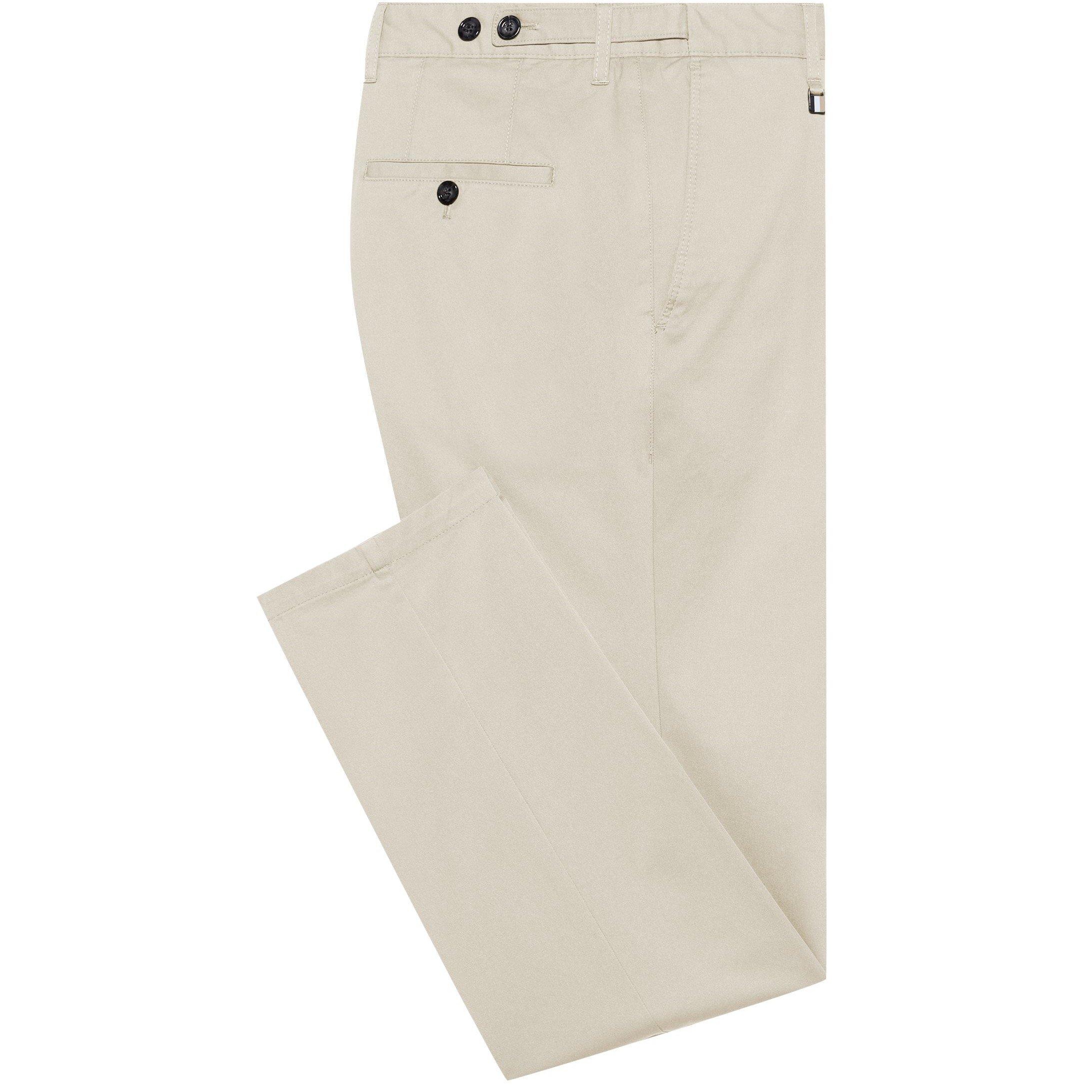 Open White - Boss - Men's Black Cotton Slim Fit Trousers - 2