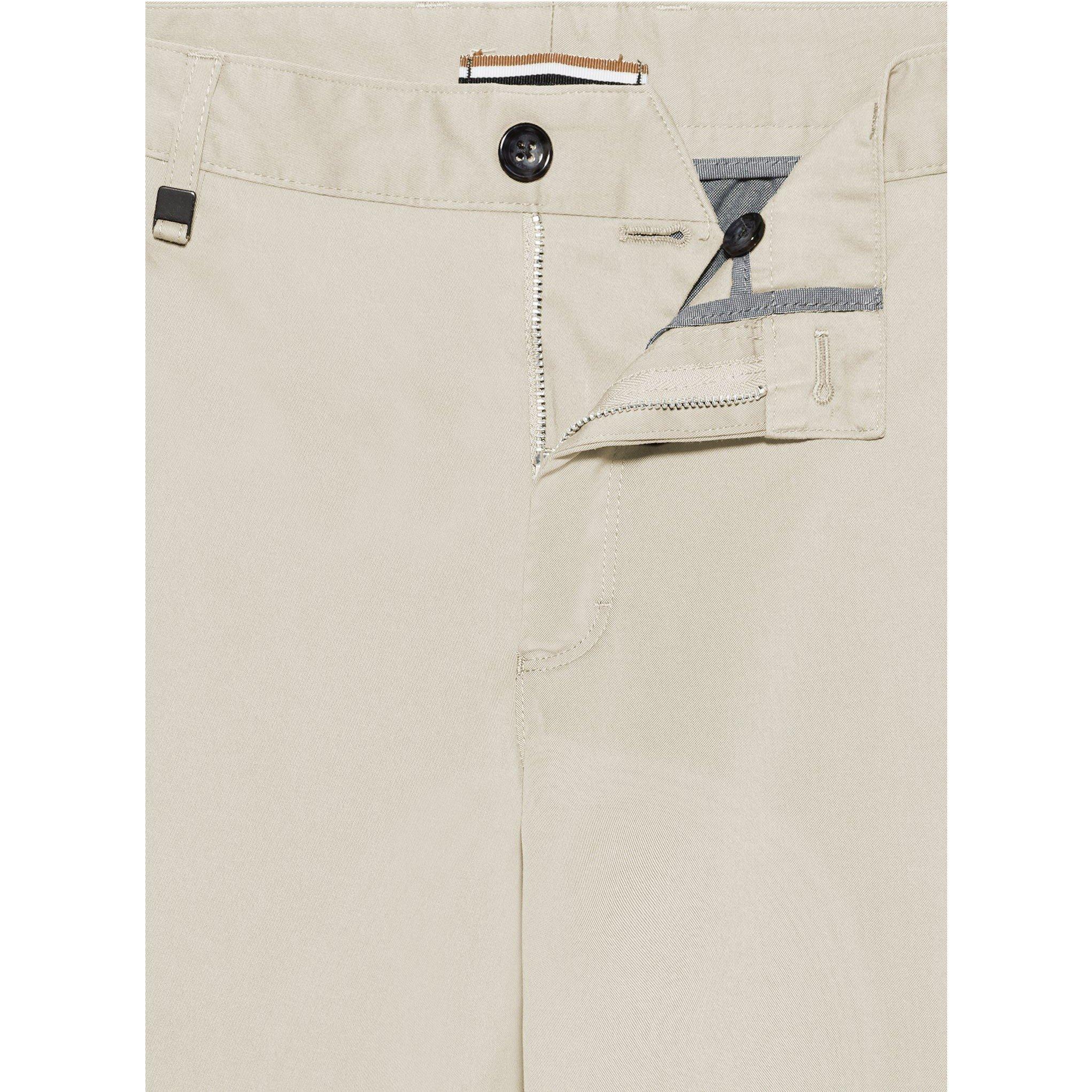 Open White - Boss - Men's Black Cotton Slim Fit Trousers - 3