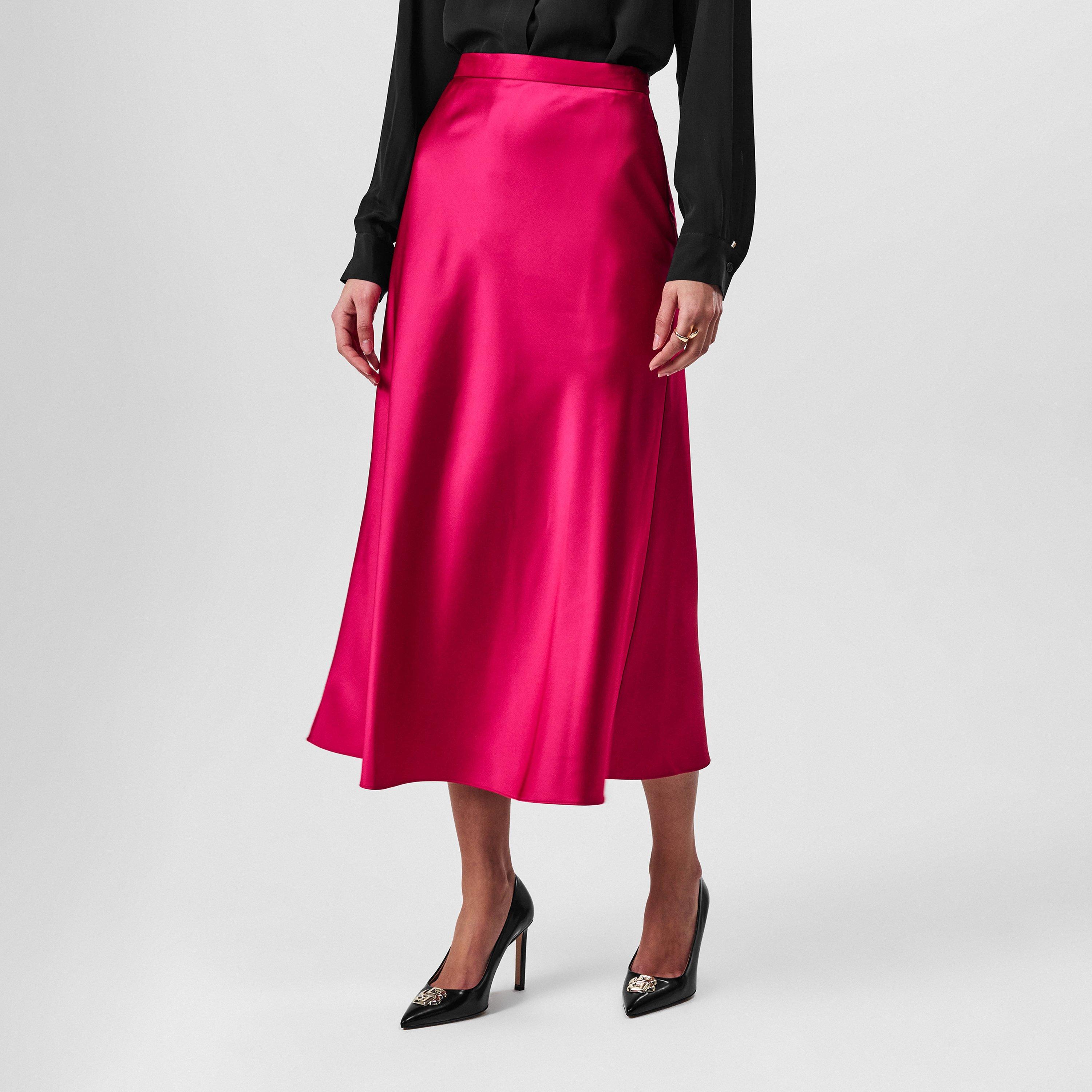 Bright Pink 674 - Boss - Women's Vinarea Midi Skirt - 1