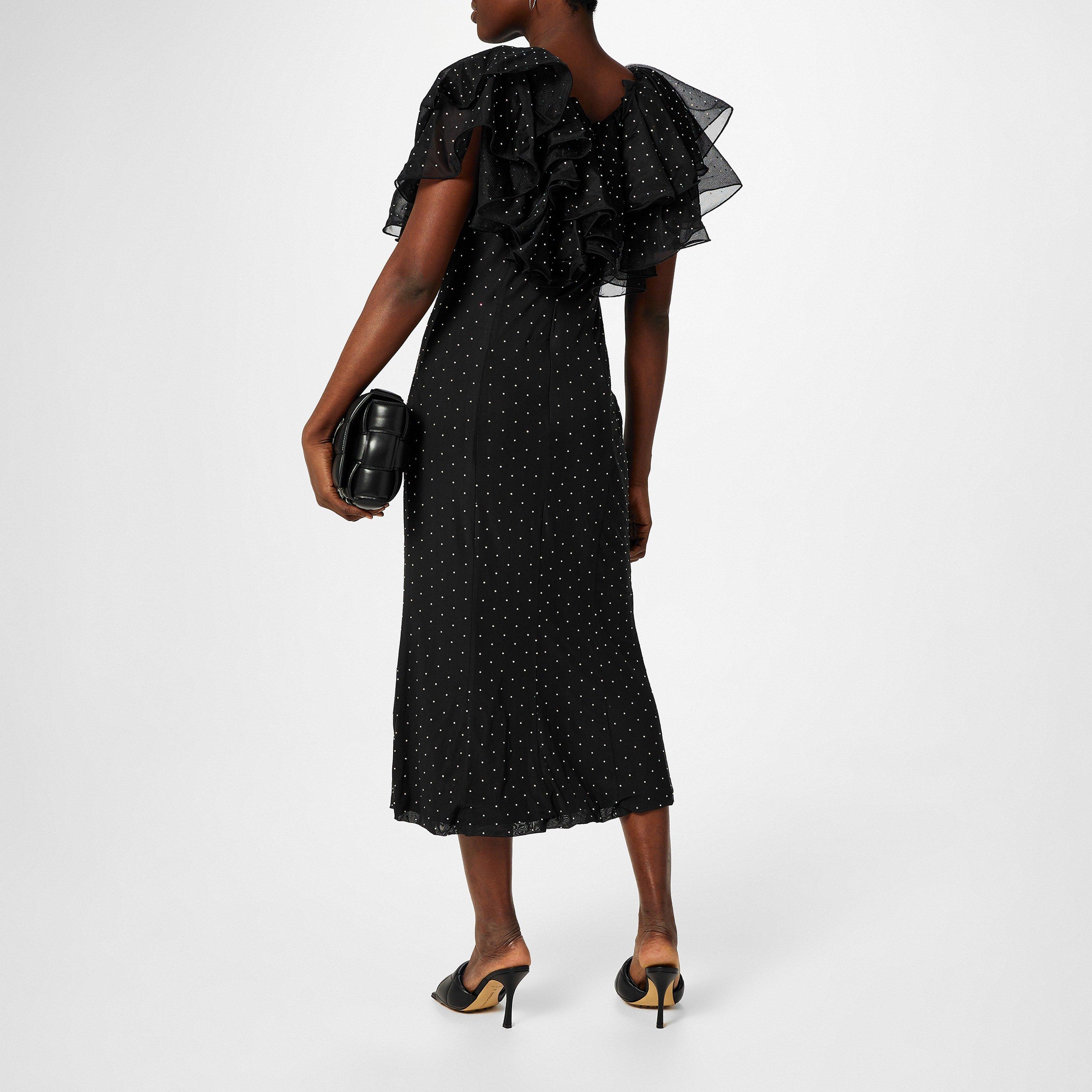 Black - Rotate - Carmen Midi Dress - 2