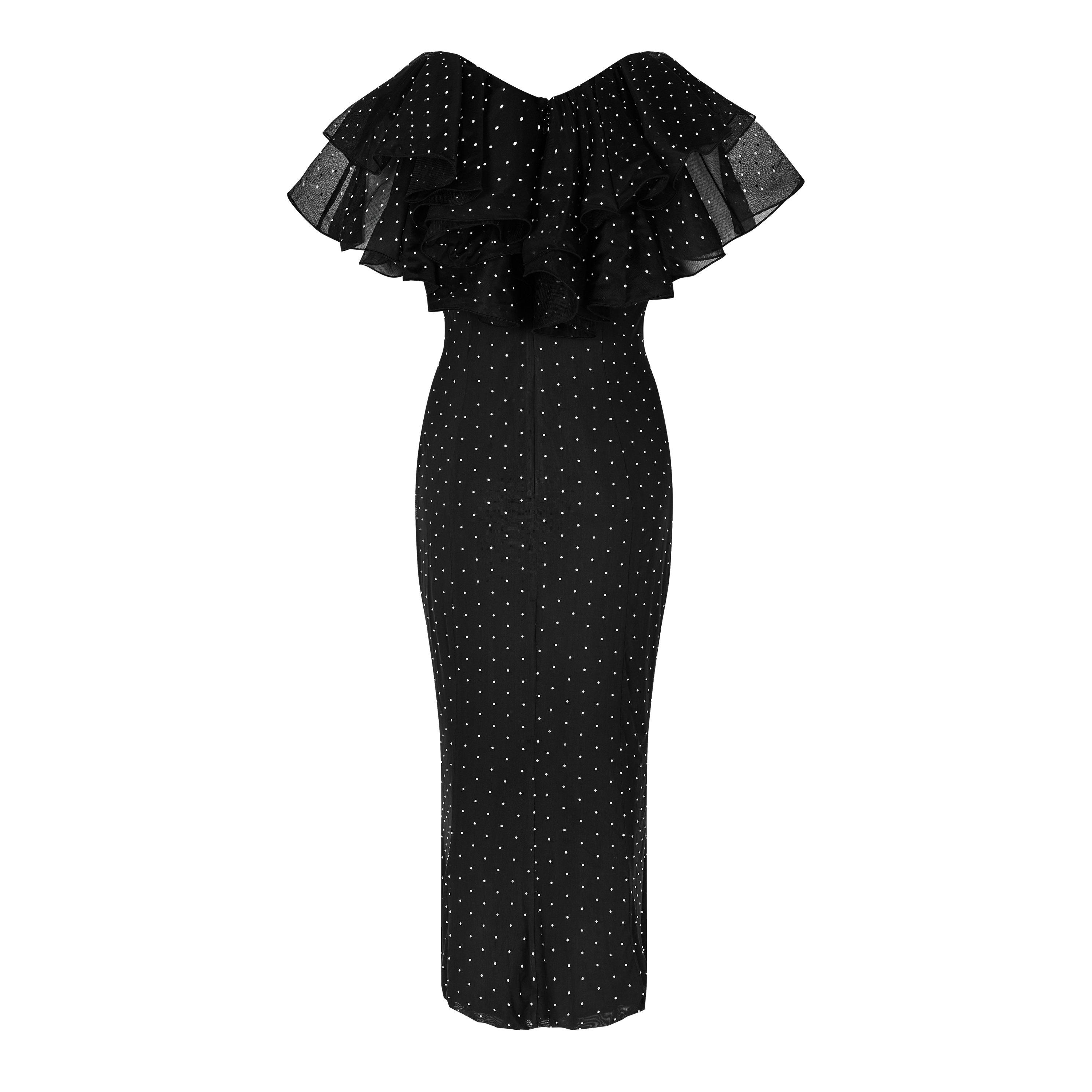Black - Rotate - Carmen Midi Dress - 6