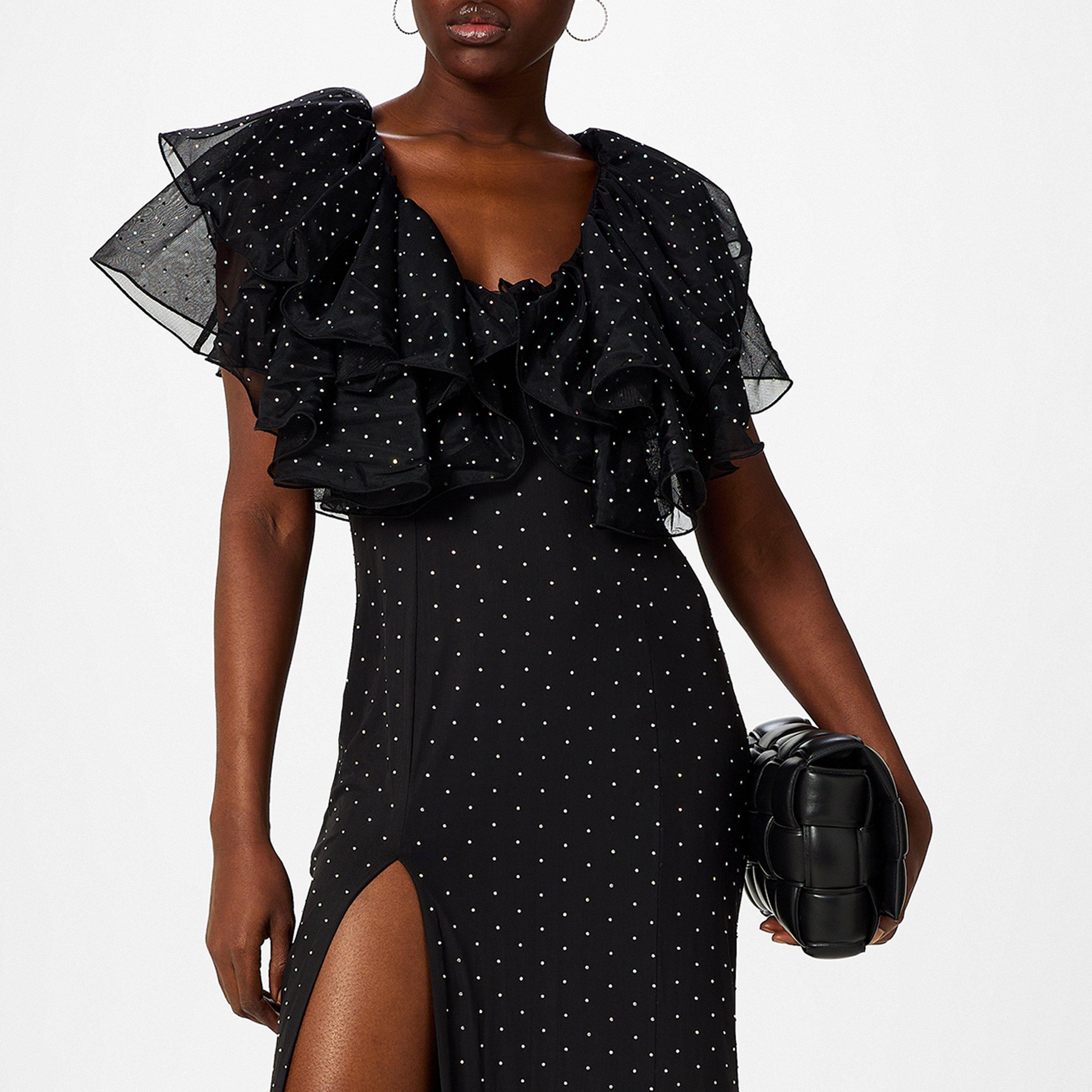 Black - Rotate - Carmen Midi Dress - 4