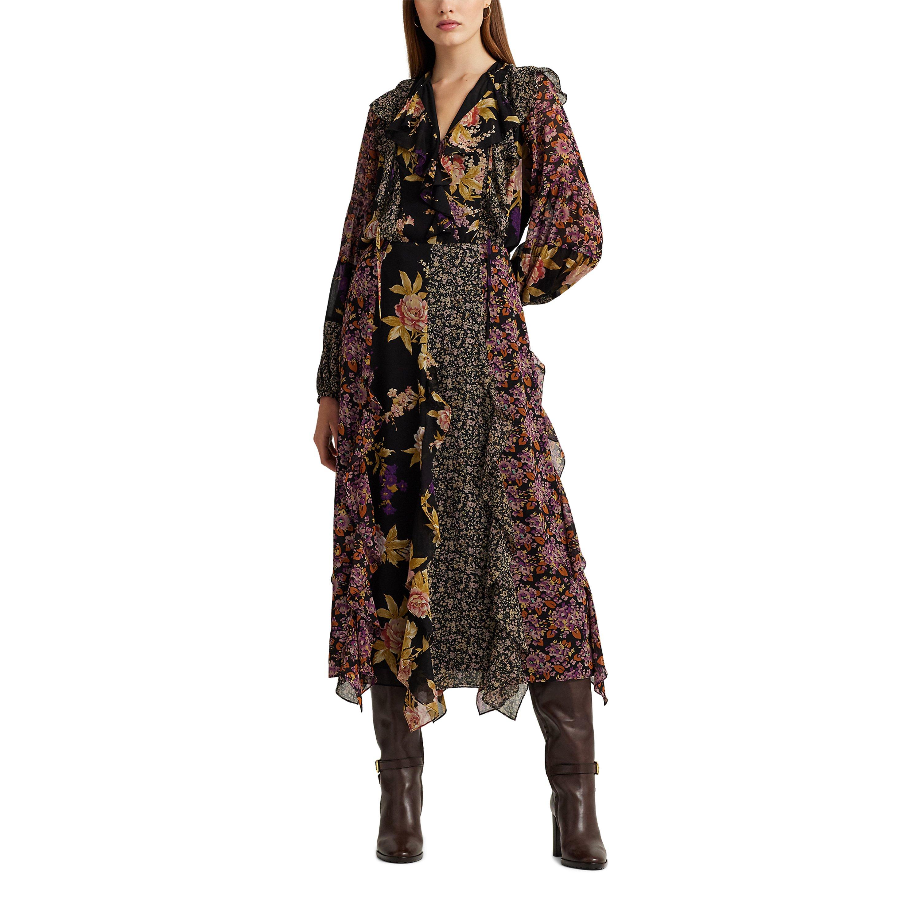 Black/Tan/Multi - Lauren by Ralph Lauren - Bothany Midi Skirt - 5