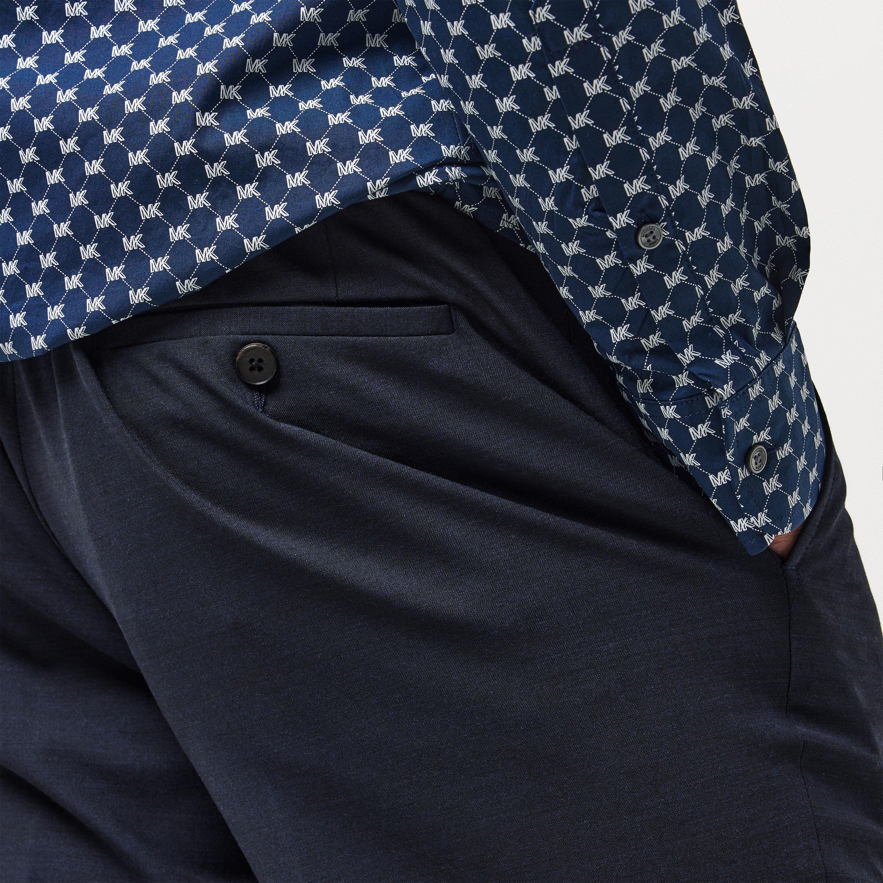 Navy - Michael Kors - Men's Travel Suit Trousers - 4