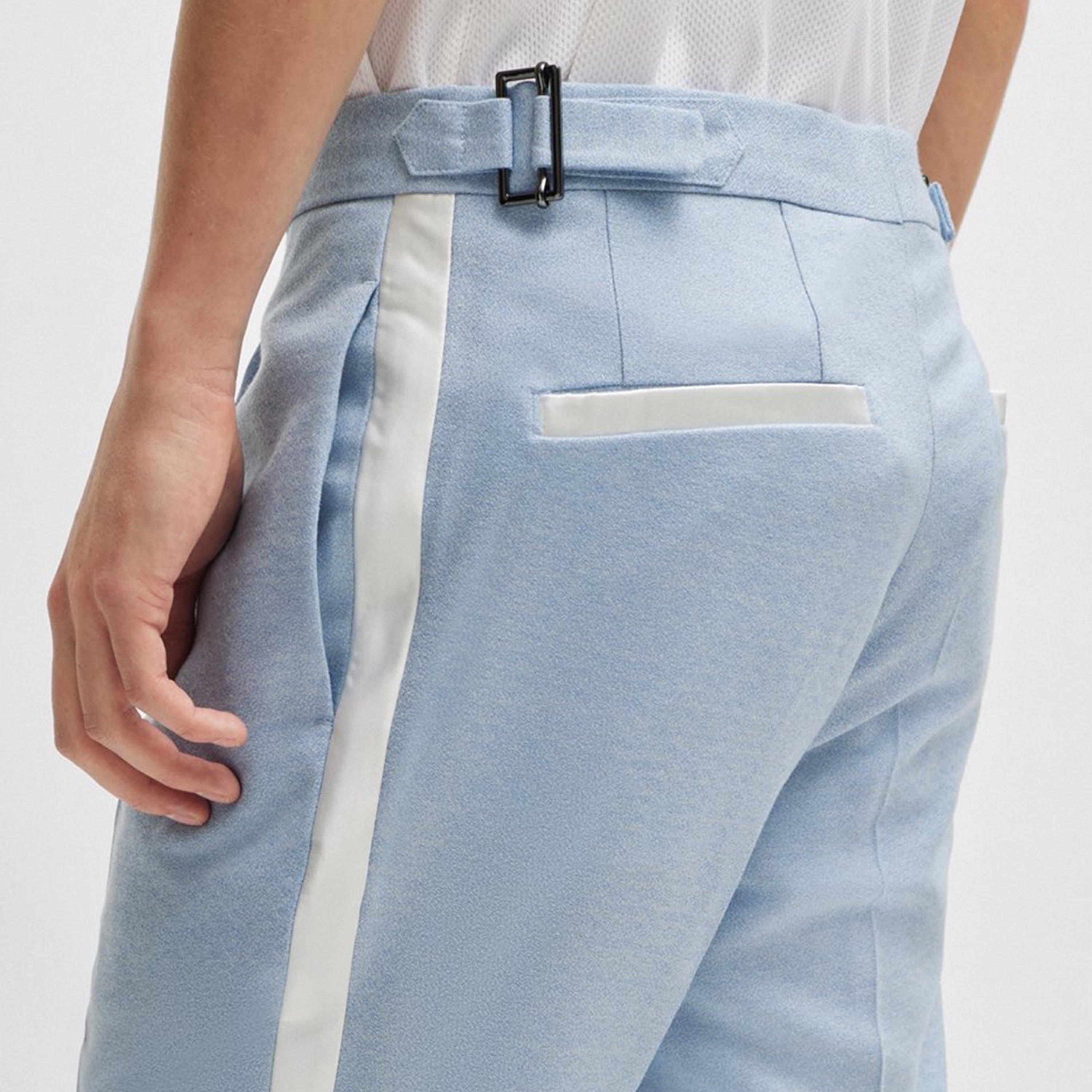 Pastel Blue - Hugo - Men's Suit Trousers - 5