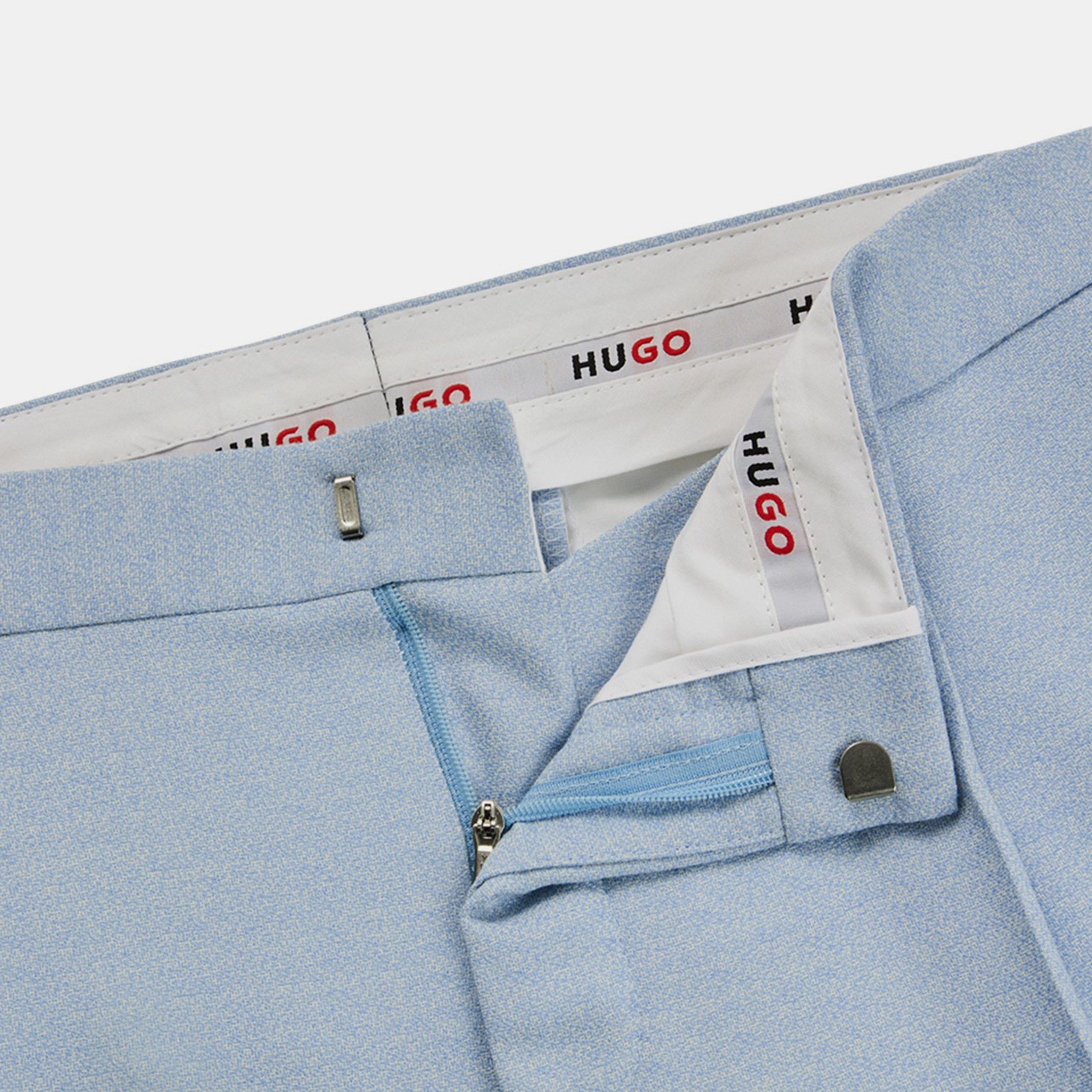 Pastel Blue - Hugo - Men's Suit Trousers - 6
