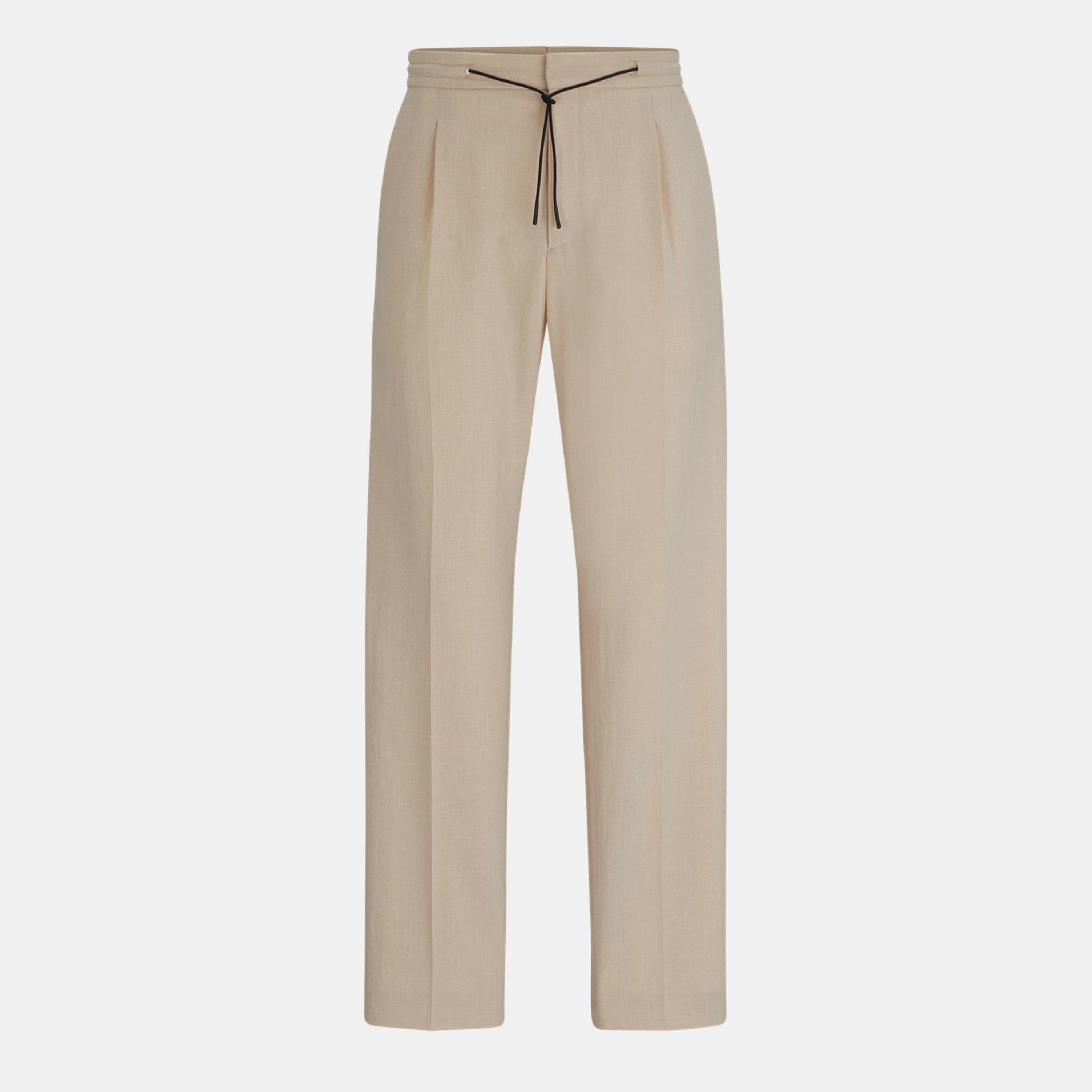 Medium Beige - Hugo - Men's Suit Trousers - 1