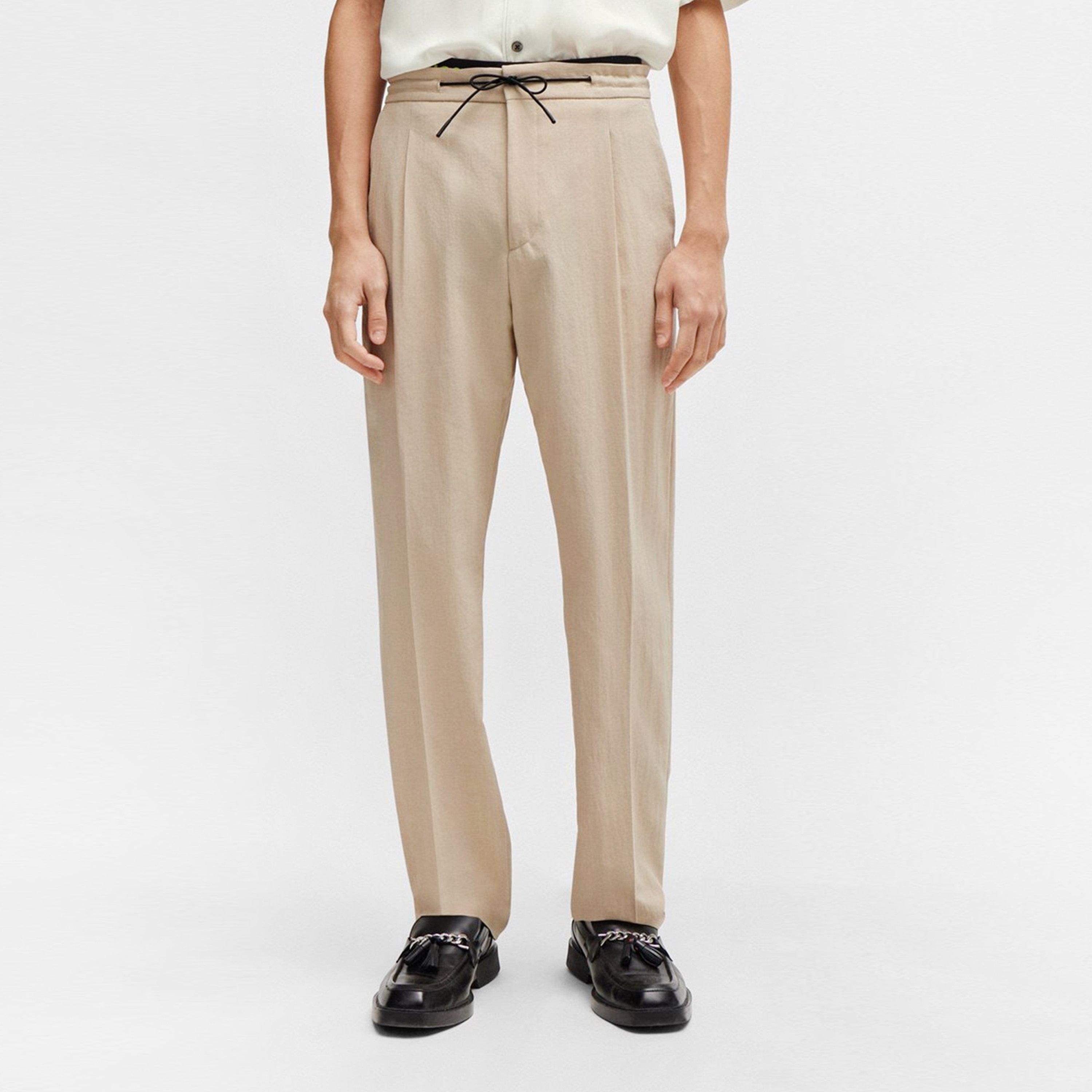 Medium Beige - Hugo - Men's Suit Trousers - 2