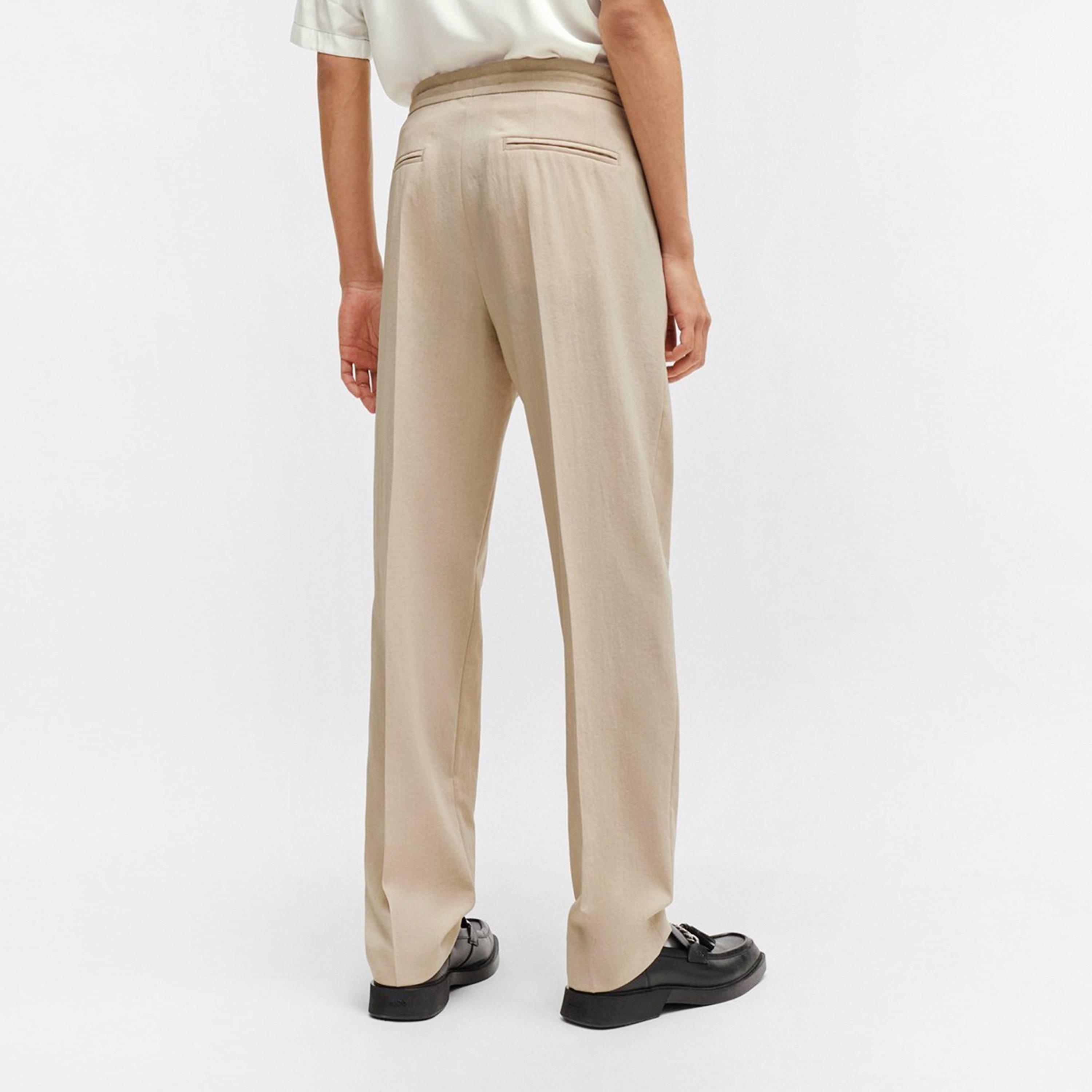 Medium Beige - Hugo - Men's Suit Trousers - 3