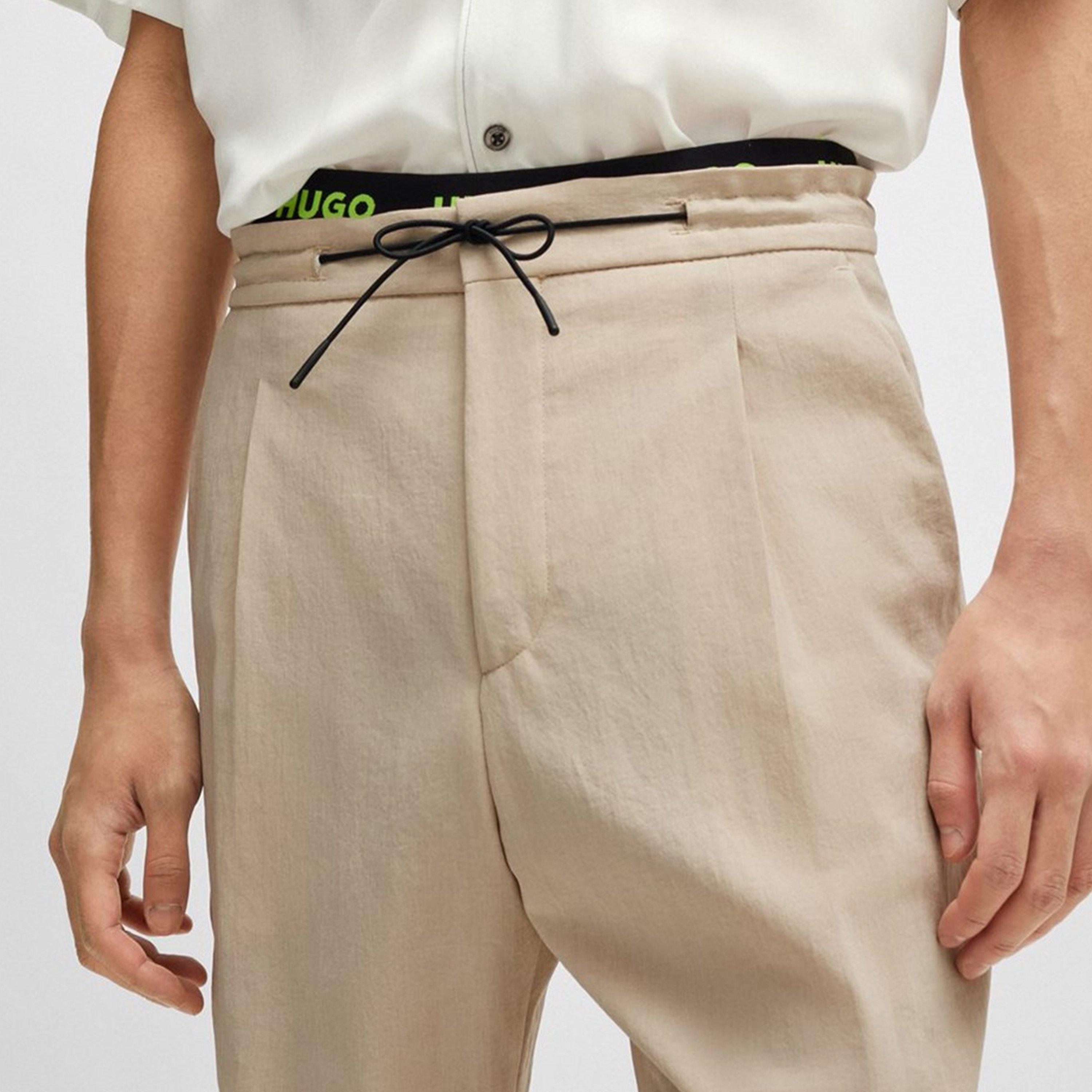 Medium Beige - Hugo - Men's Suit Trousers - 4