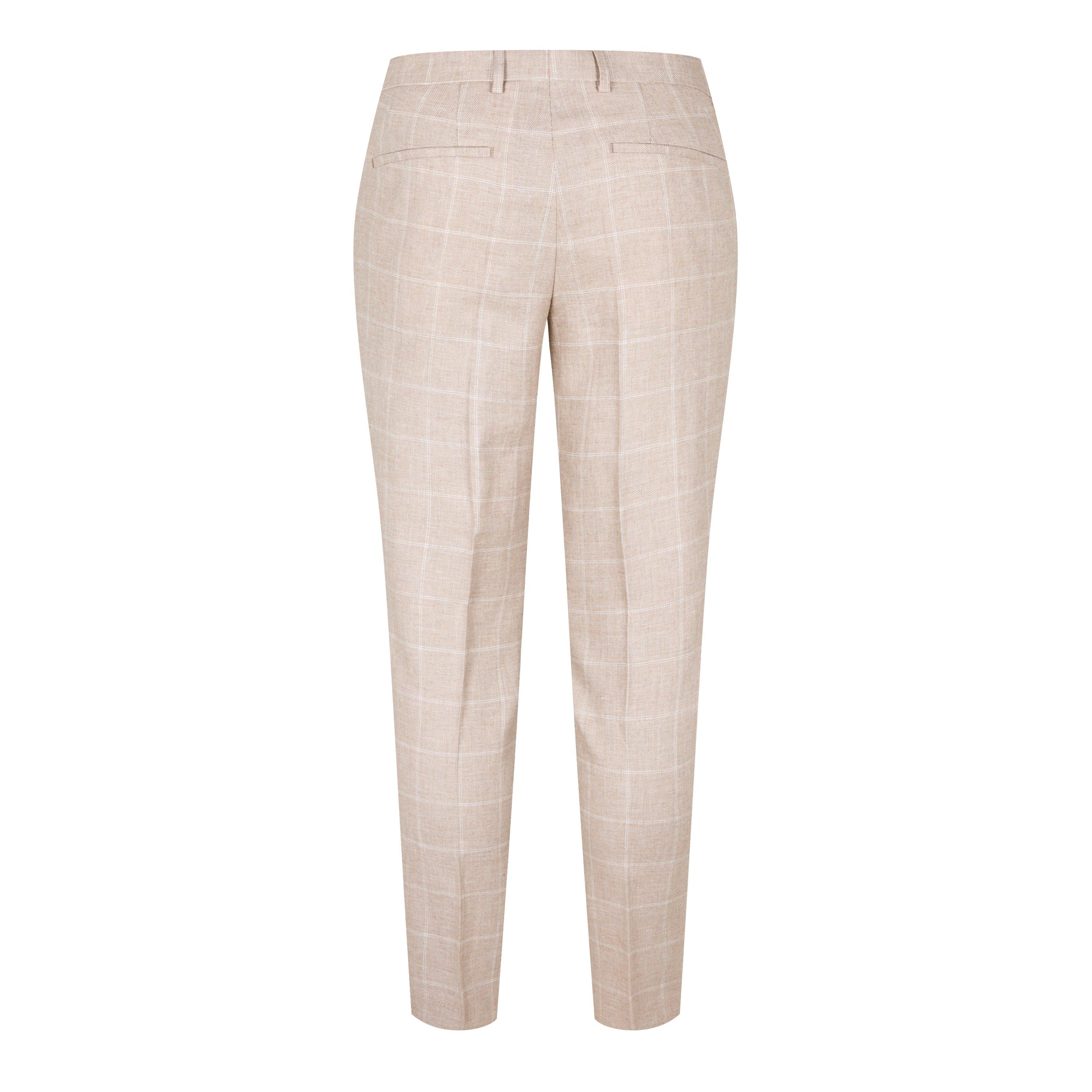 Beige Check - Boss - Men's HBB H-Genius-MMC224 Suit Trousers - 2