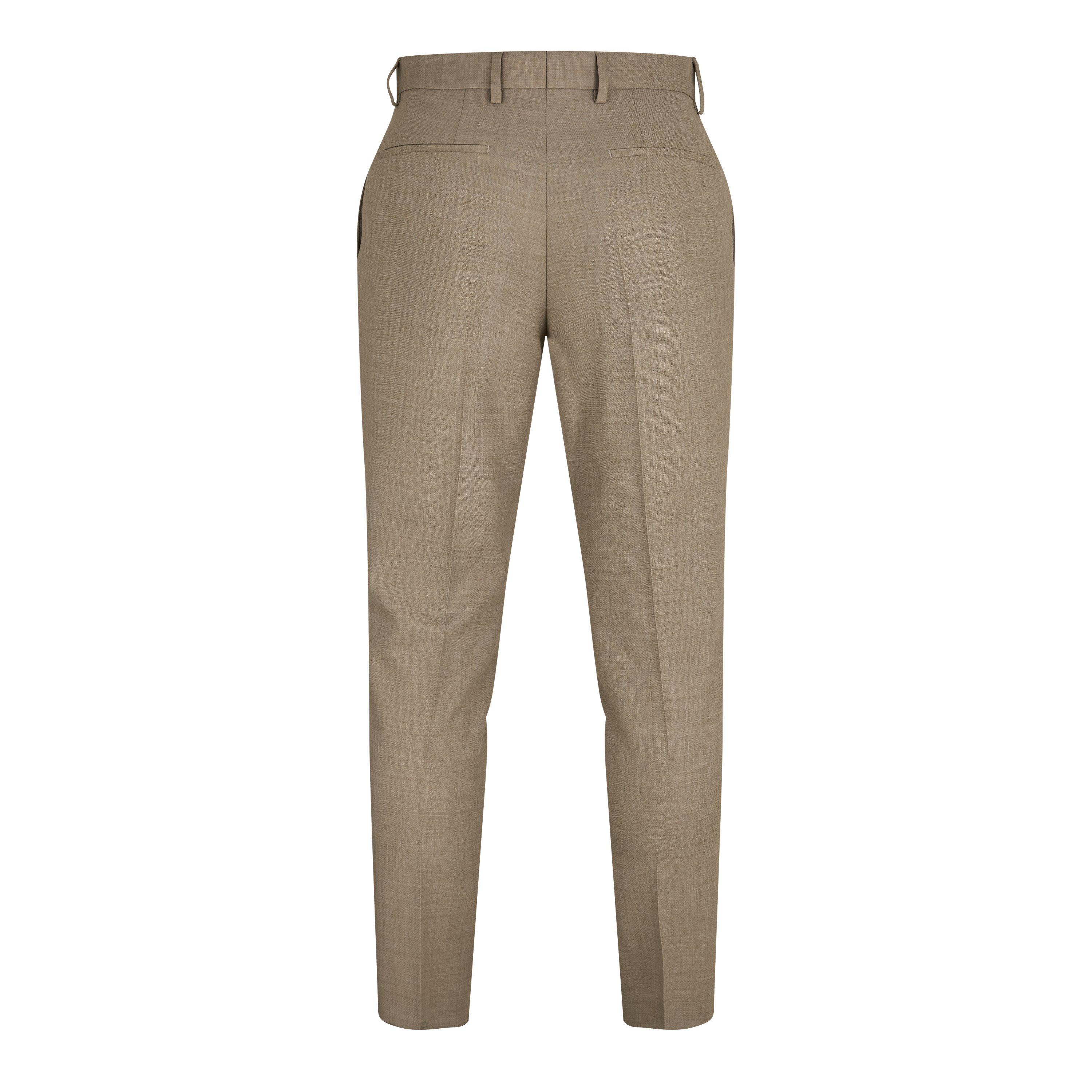 Plain Beige - Boss - Men's HBB H-Genius-MMC224 Suit Trousers - 2