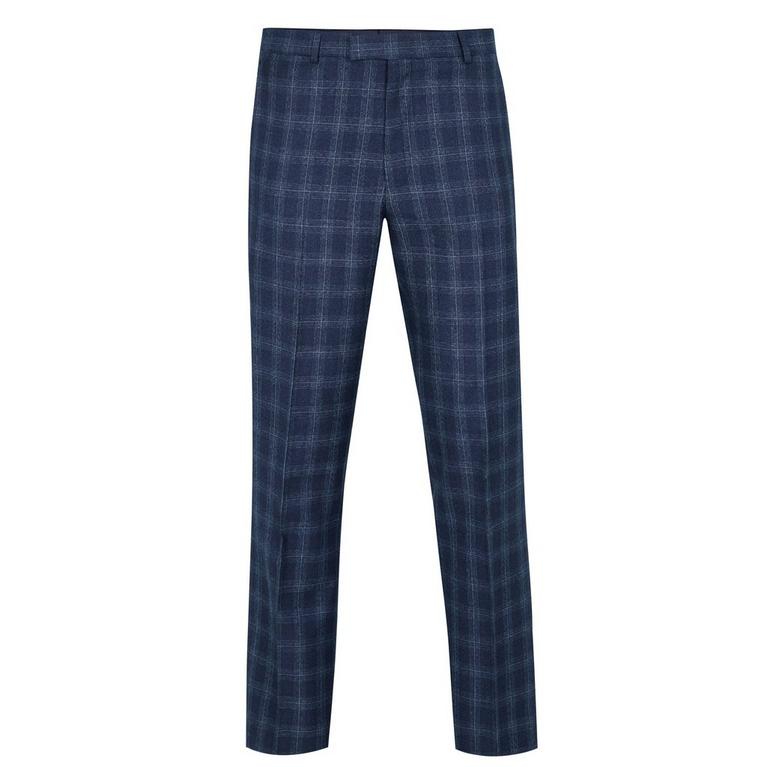 Marine - STOREEZ tied-waist dress Neutrals - Ted Baker Navy Checked Trousers - 1
