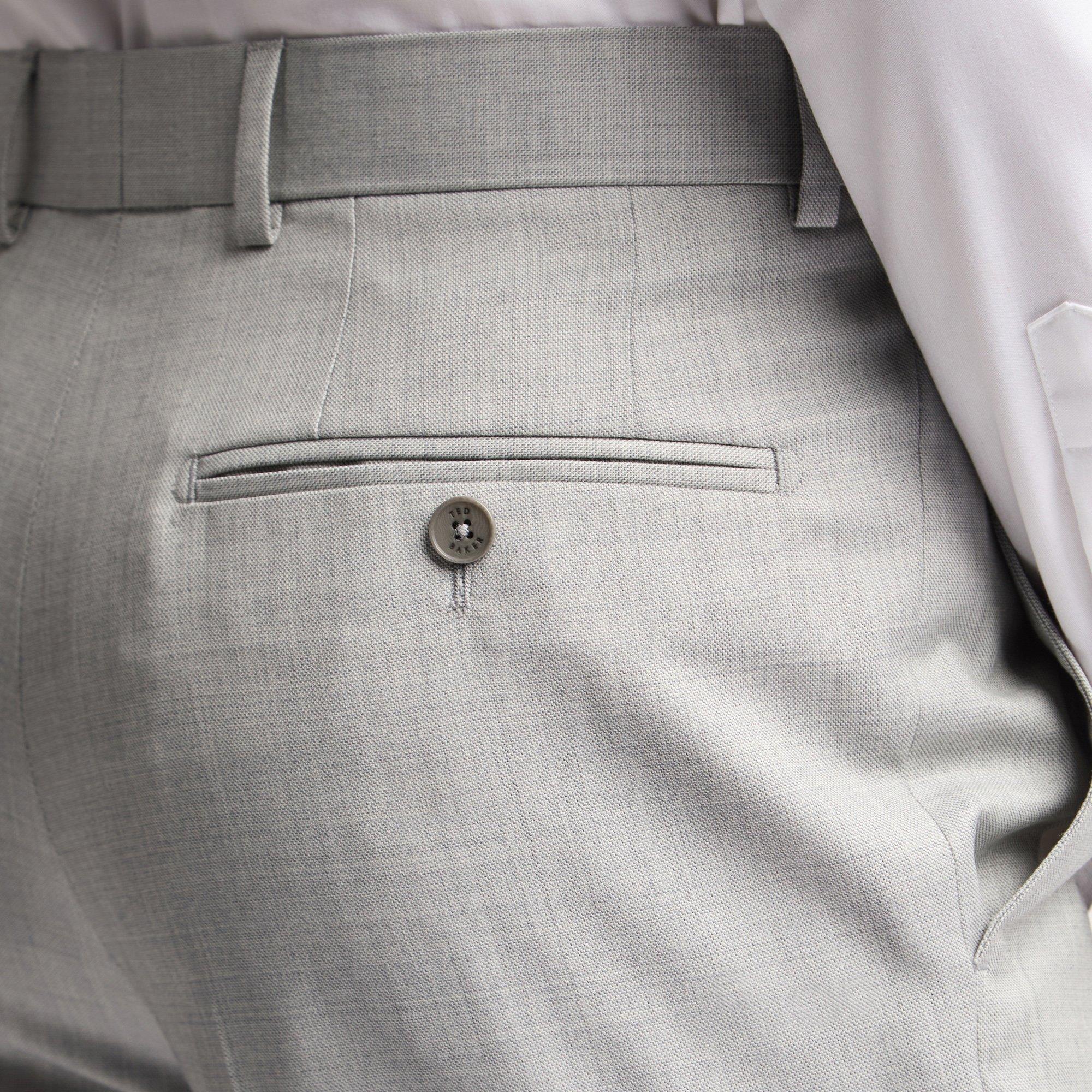 Ted Baker Men's Lowry Grey Slim Trouser - Light Grey - 30W R