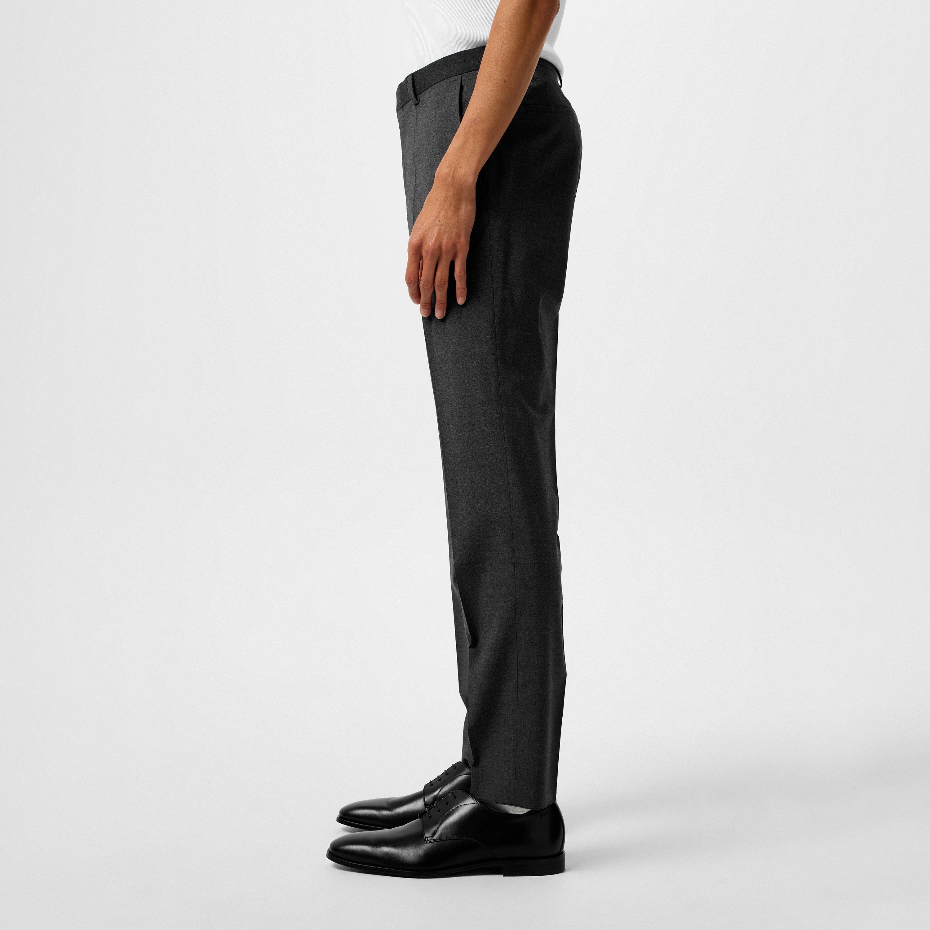 Dark Grey 028 - Hugo - Men's Hesten Suit Trousers - 4