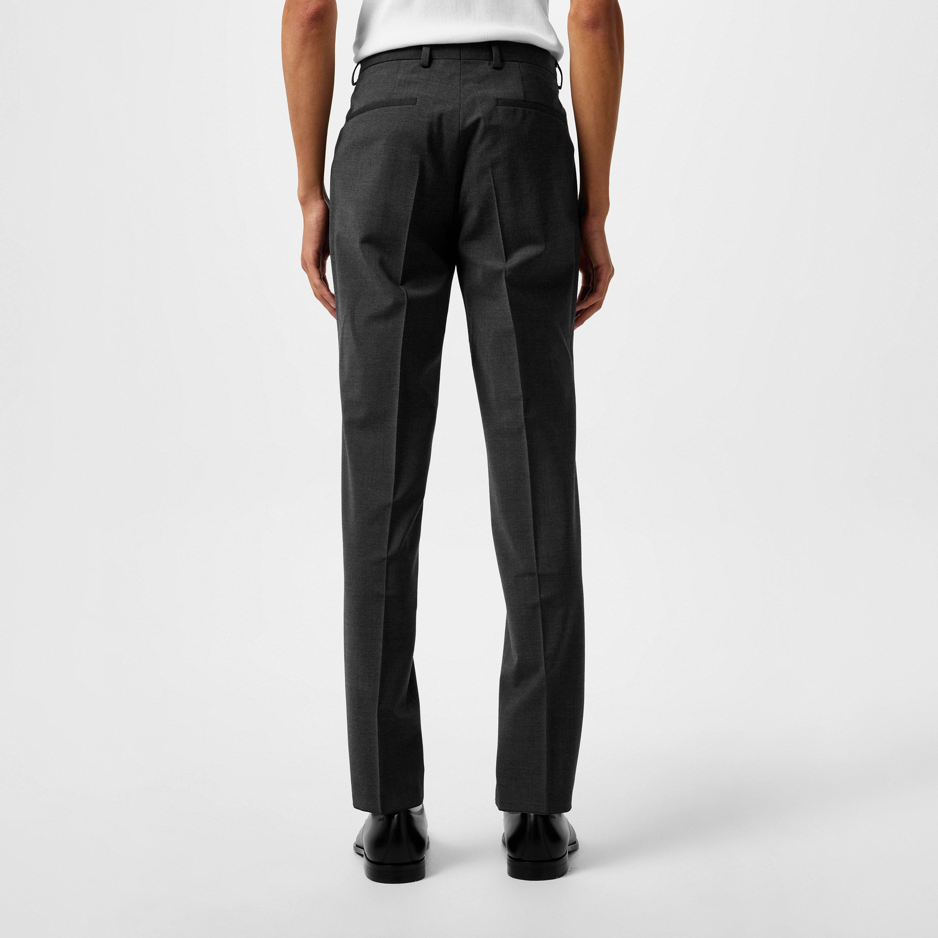 Dark Grey 028 - Hugo - Men's Hesten Suit Trousers - 5