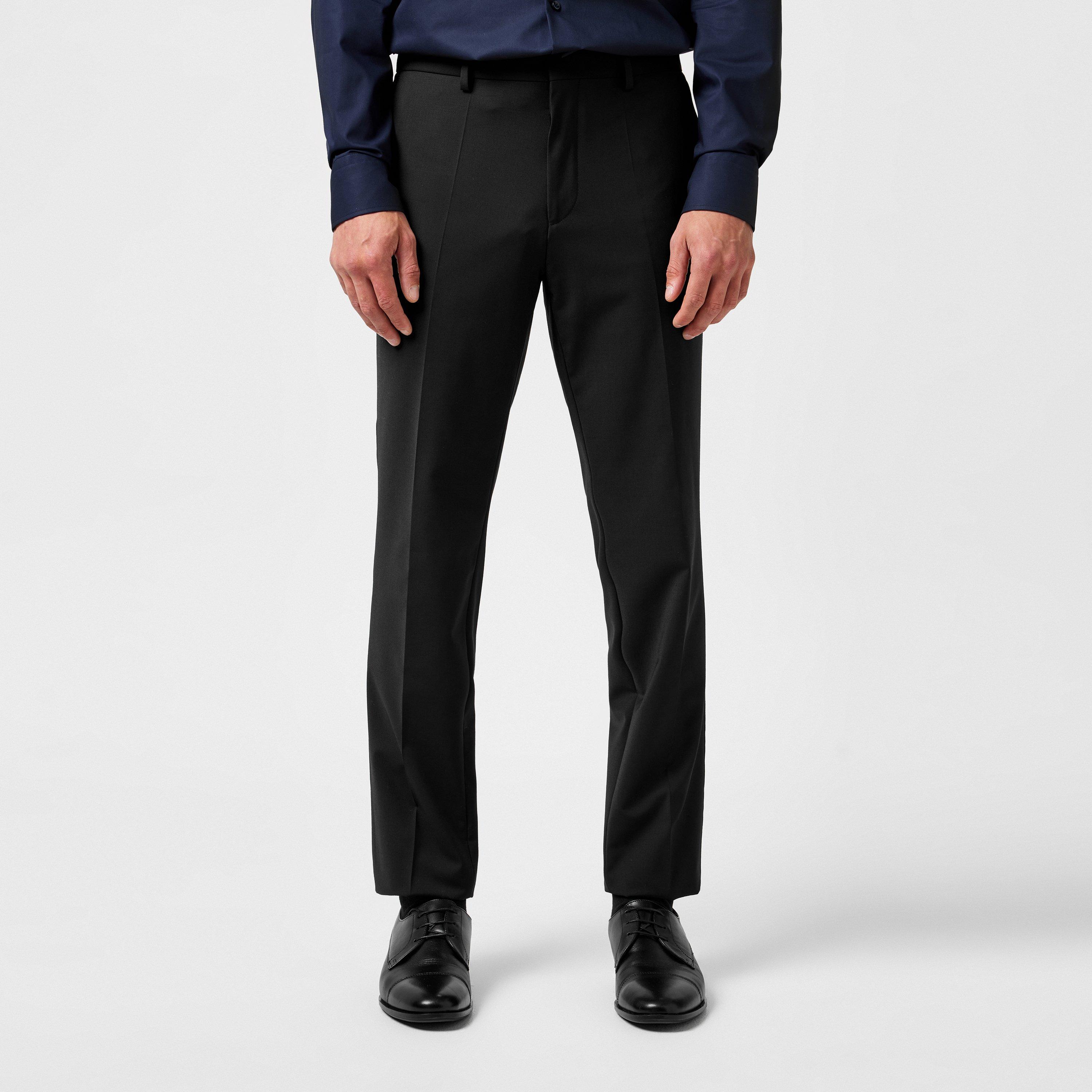 Black 001 - Hugo - Men's Hesten Suit Trousers - 3