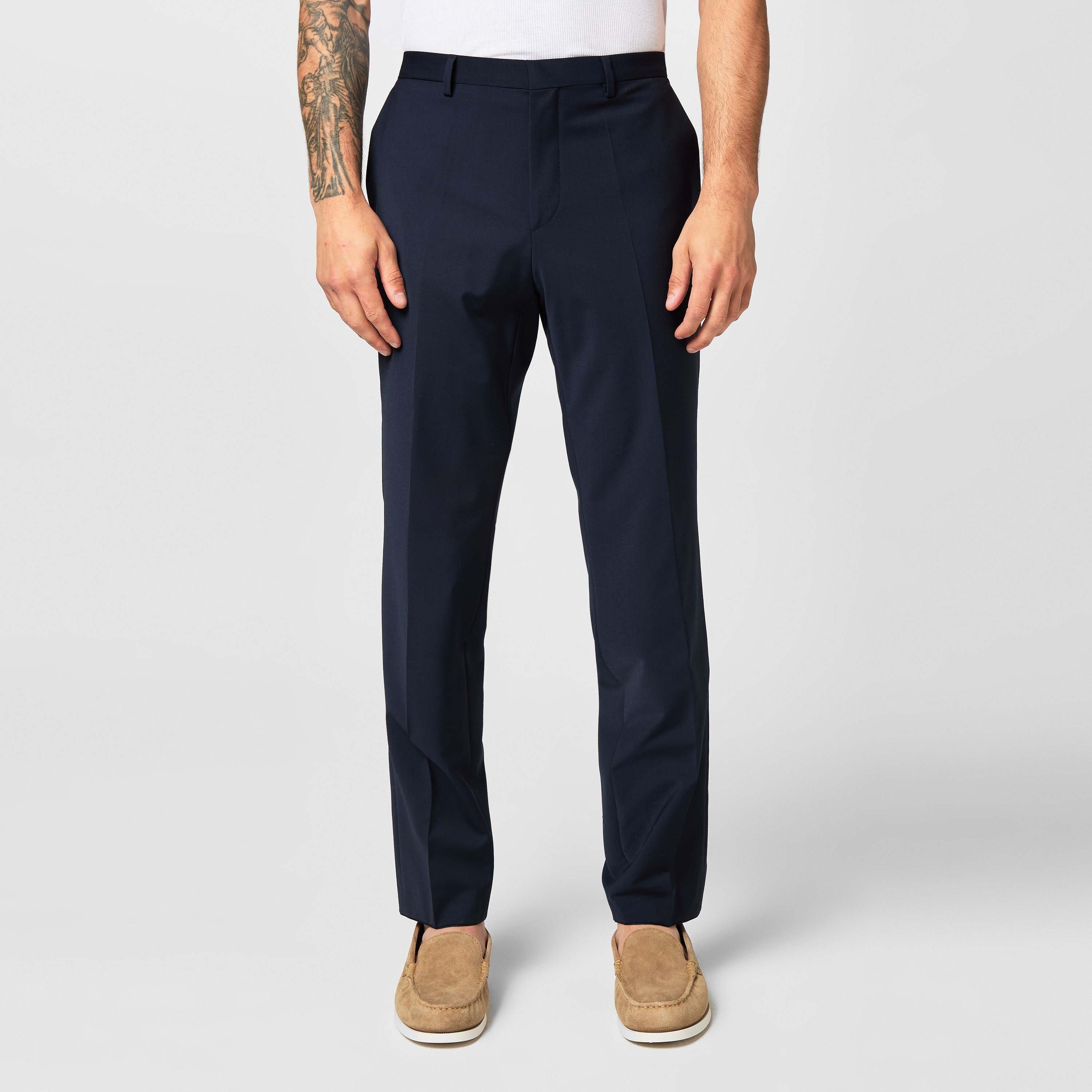 Dark Blue 405 - Hugo - Men's Hesten Suit Trousers - 2