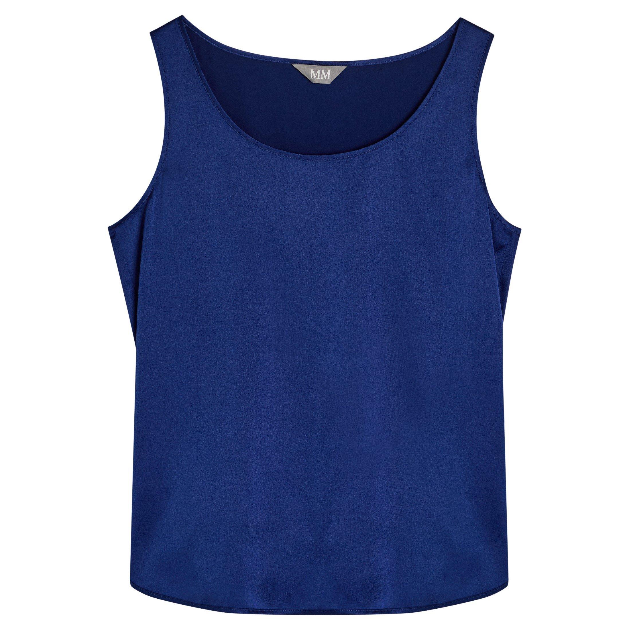 BLUE - Max Mara - T PAN SILK SCOOP NK SS TOP