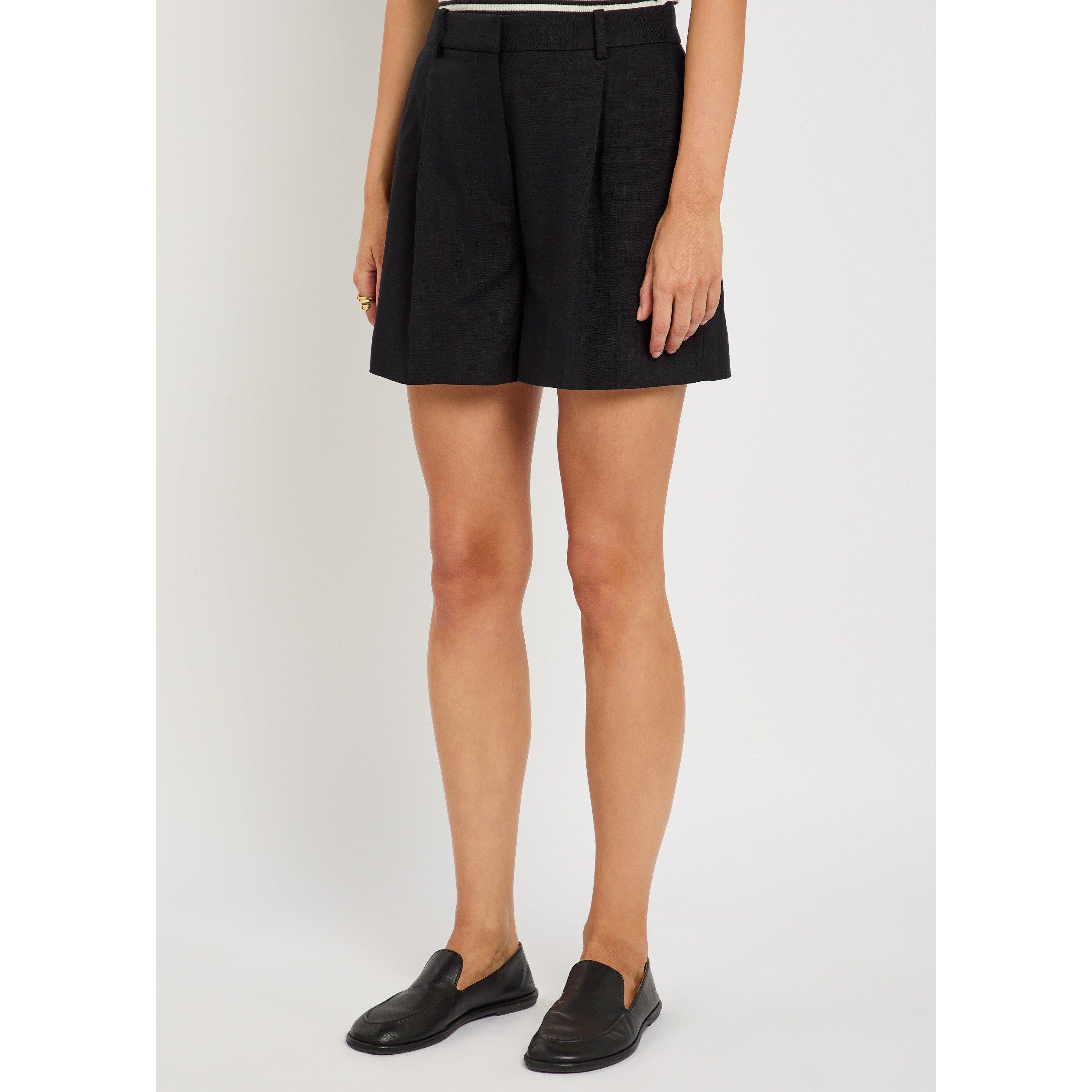 BLACK - Anine Bing - Women's Trent Viscose Tailored Shorts - 2