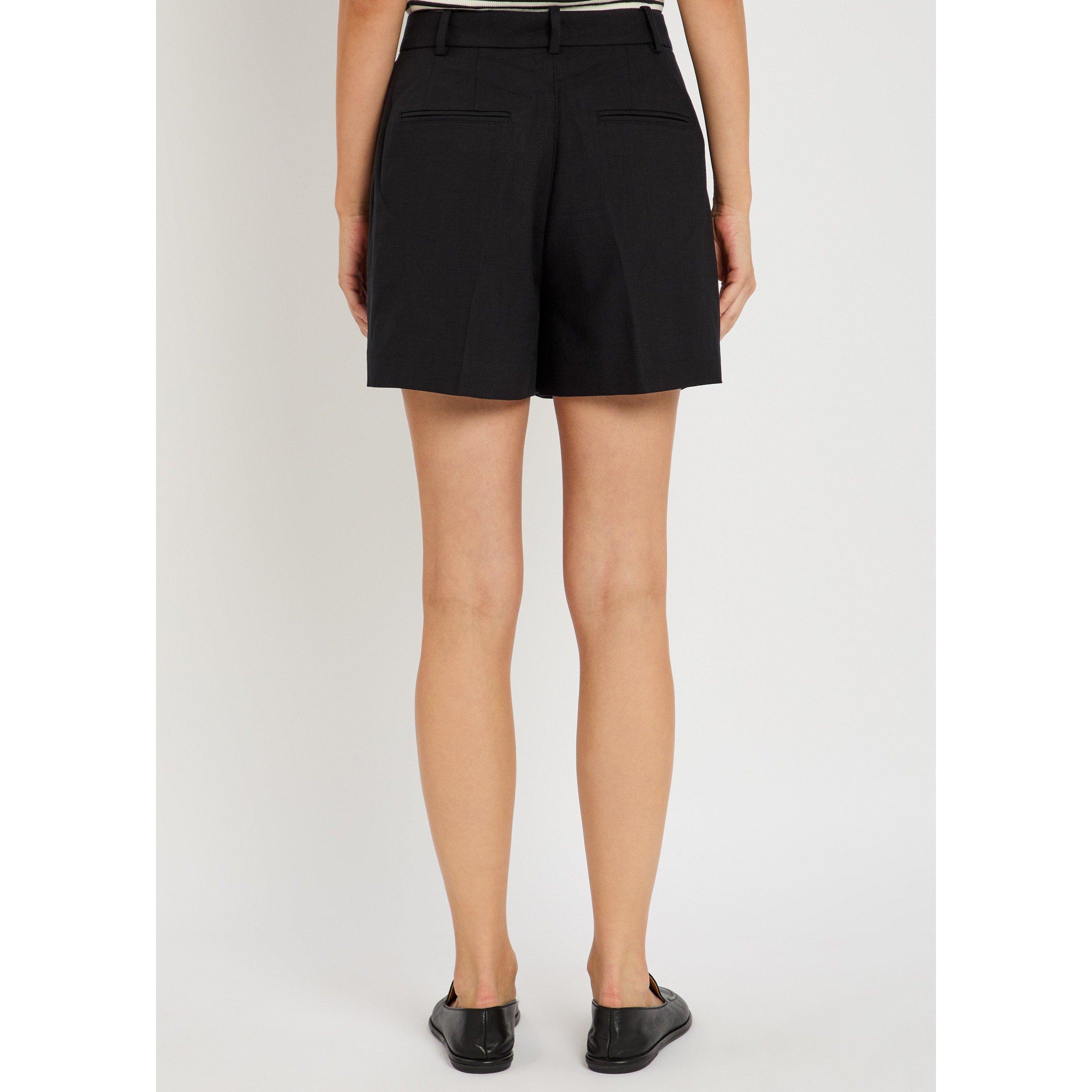BLACK - Anine Bing - Women's Trent Viscose Tailored Shorts - 3