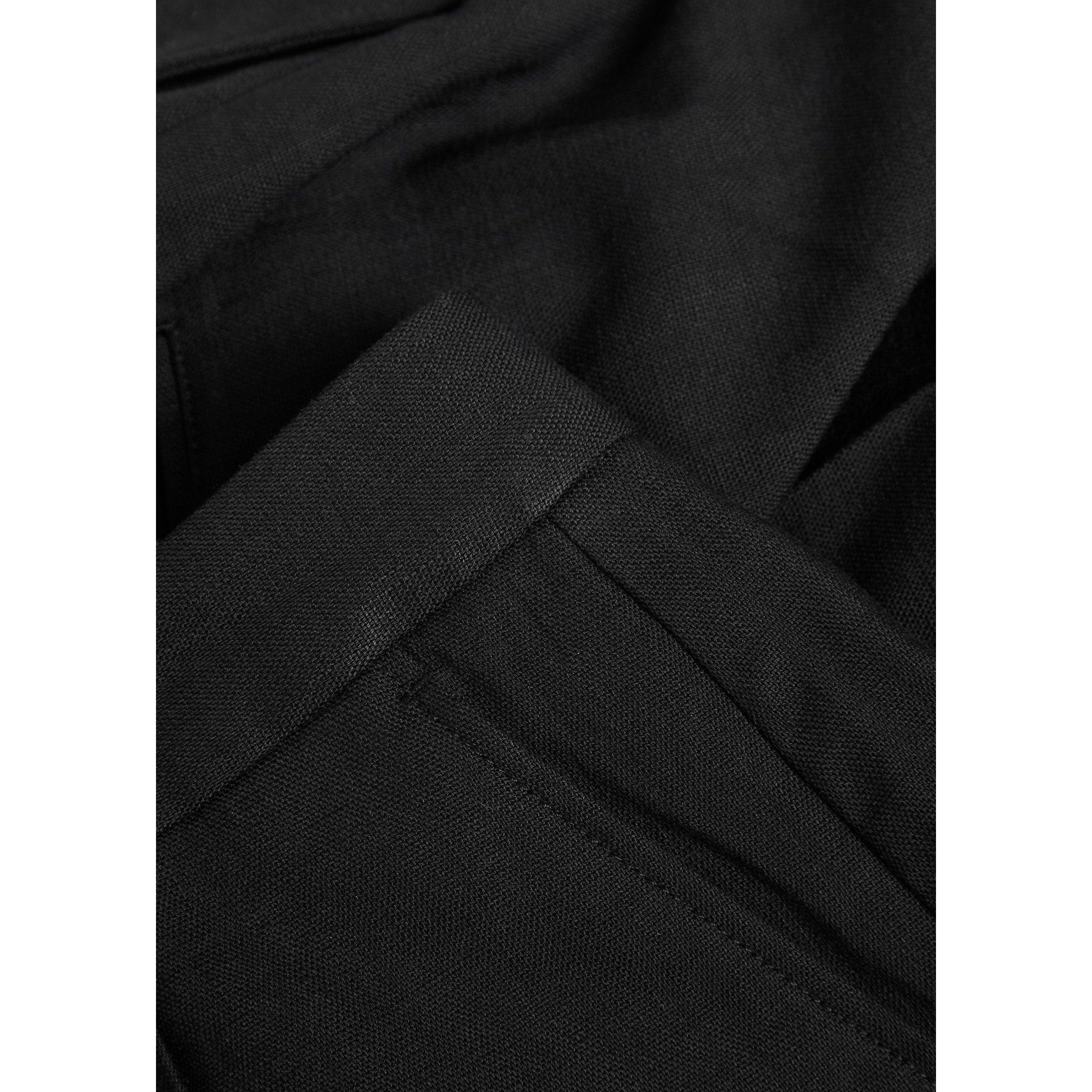 BLACK - Anine Bing - Women's Trent Viscose Tailored Shorts - 4