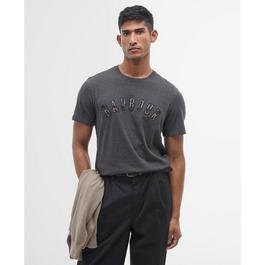 Barbour Ancroft Tartan Logo T Shirt