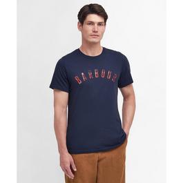 Barbour Ancroft Tartan Logo T Shirt