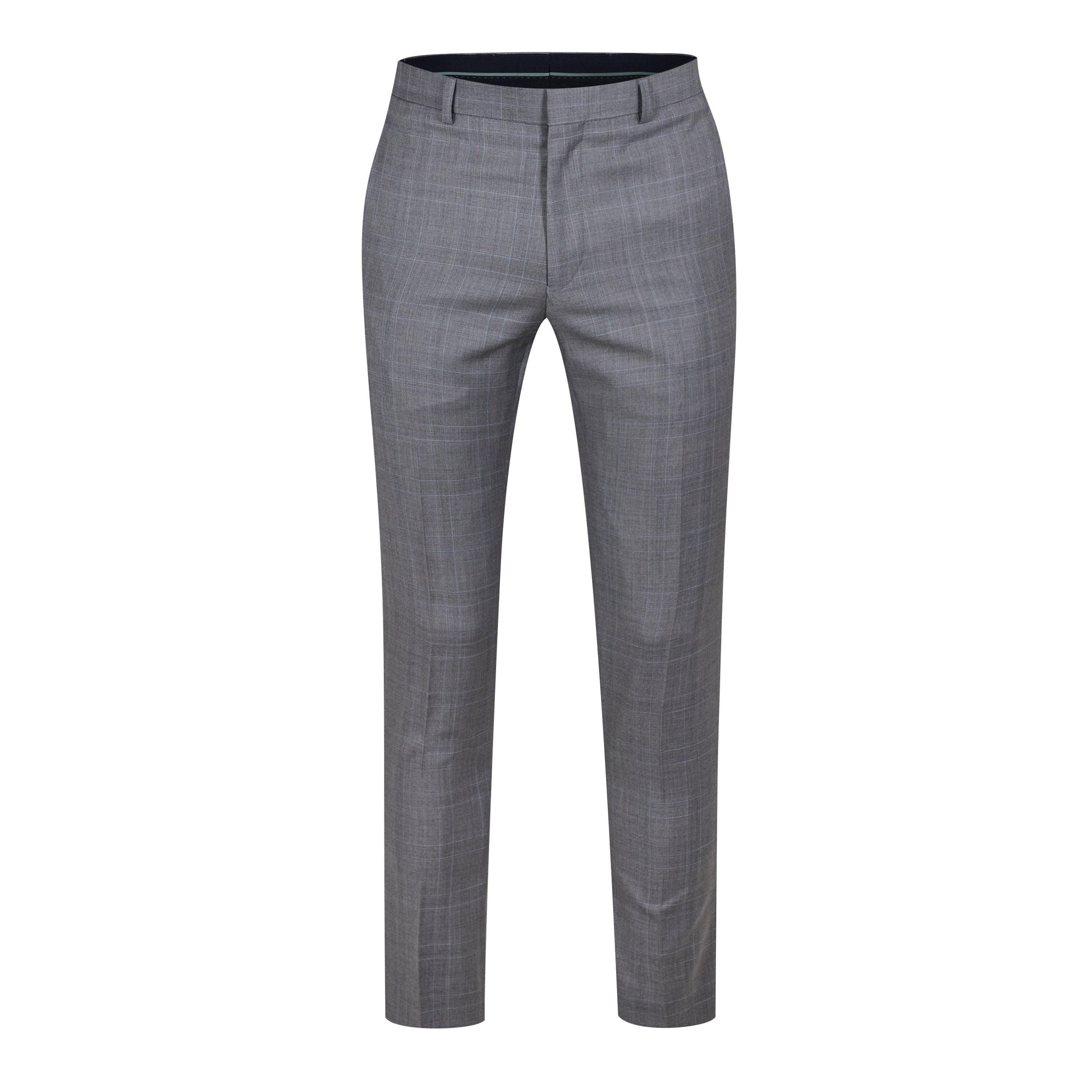 Ted Baker Men's Indus Check Slim Fit Suit Trousers - Grey Check - 40W R