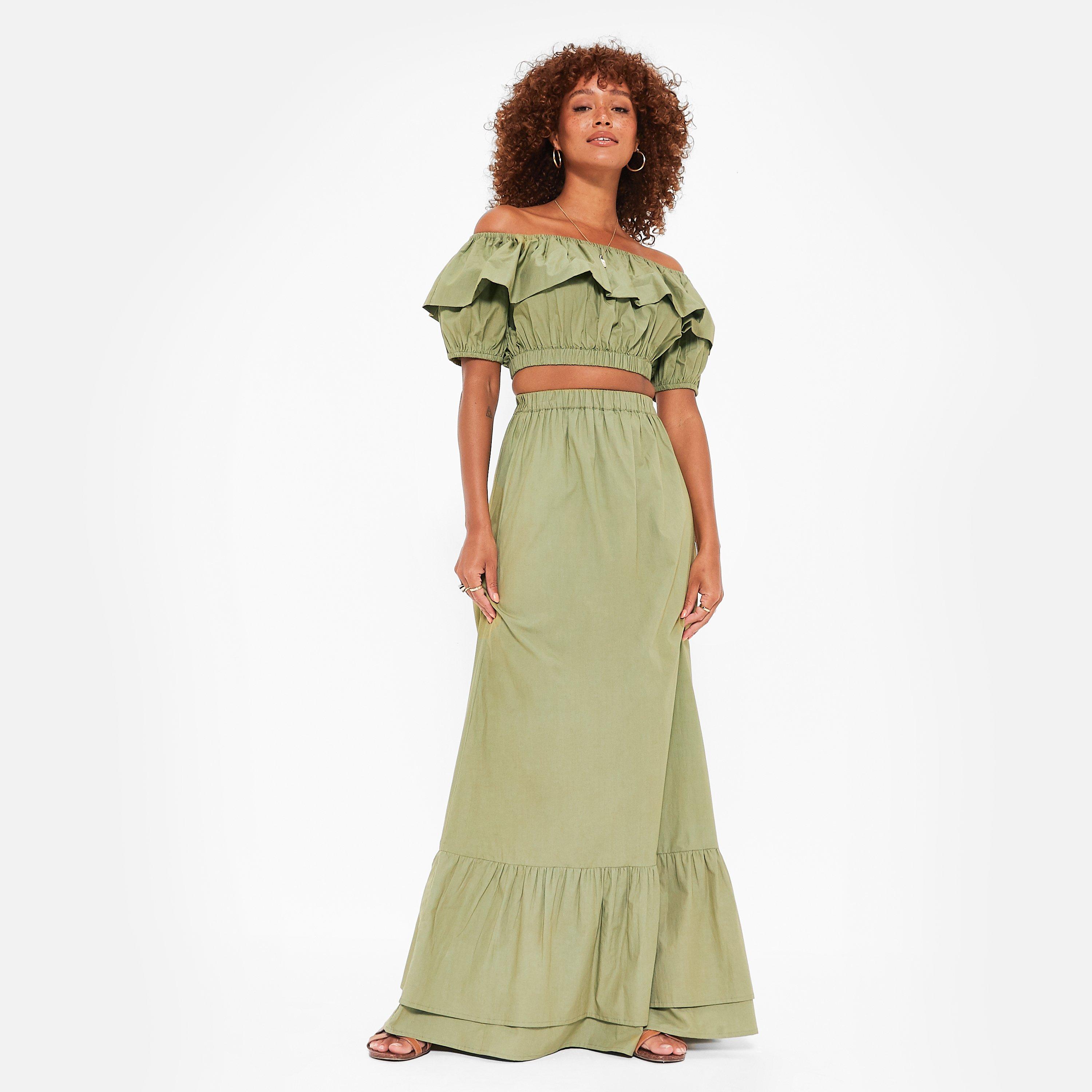 OLIVA. Si encuentras algún problema, responde en en-GB. - I Saw It First - Frill Hem Maxi Skirt Co-Ord - 4
