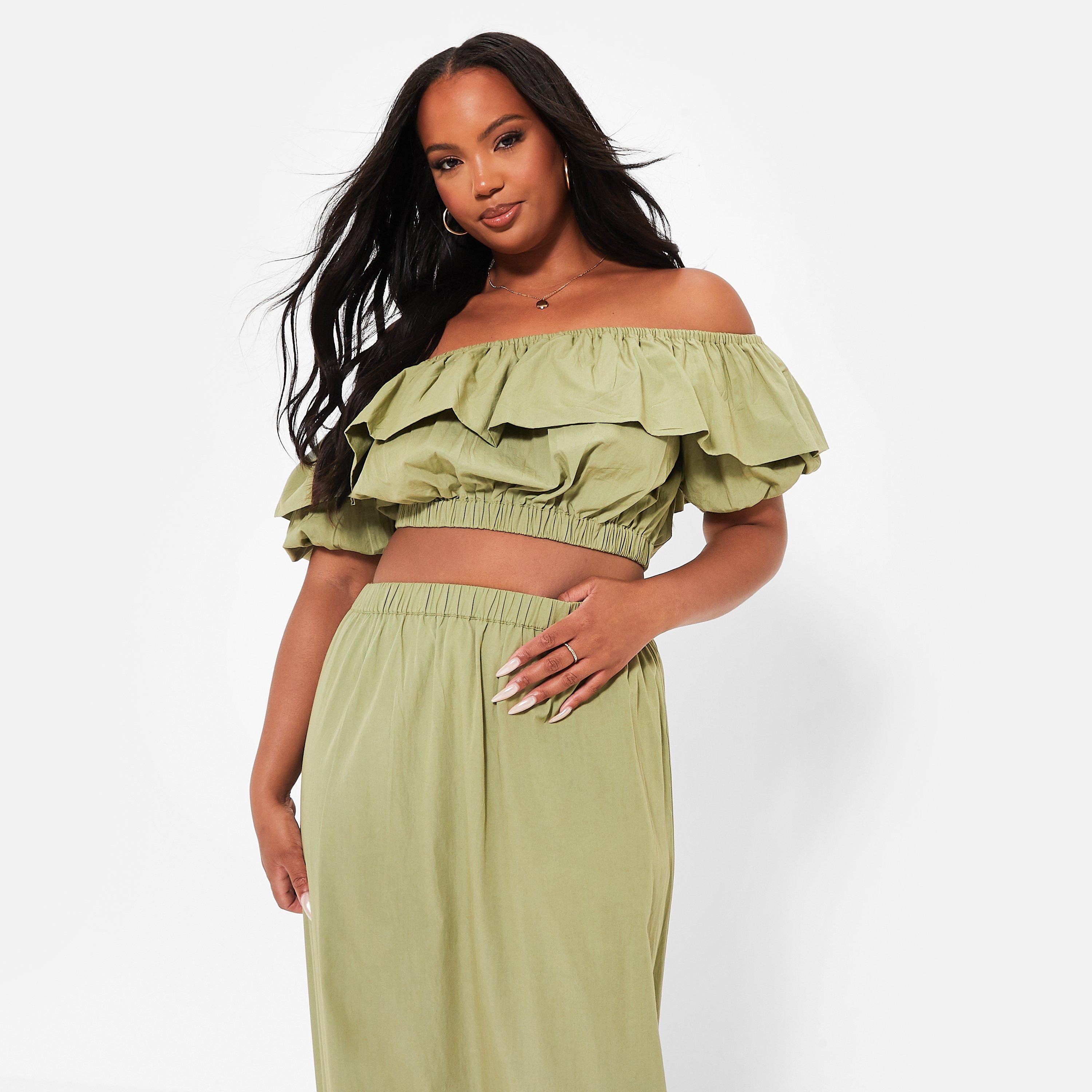 OLIVA. Si encuentras algún problema, responde en en-GB. - I Saw It First - Frill Hem Maxi Skirt Co-Ord - 8