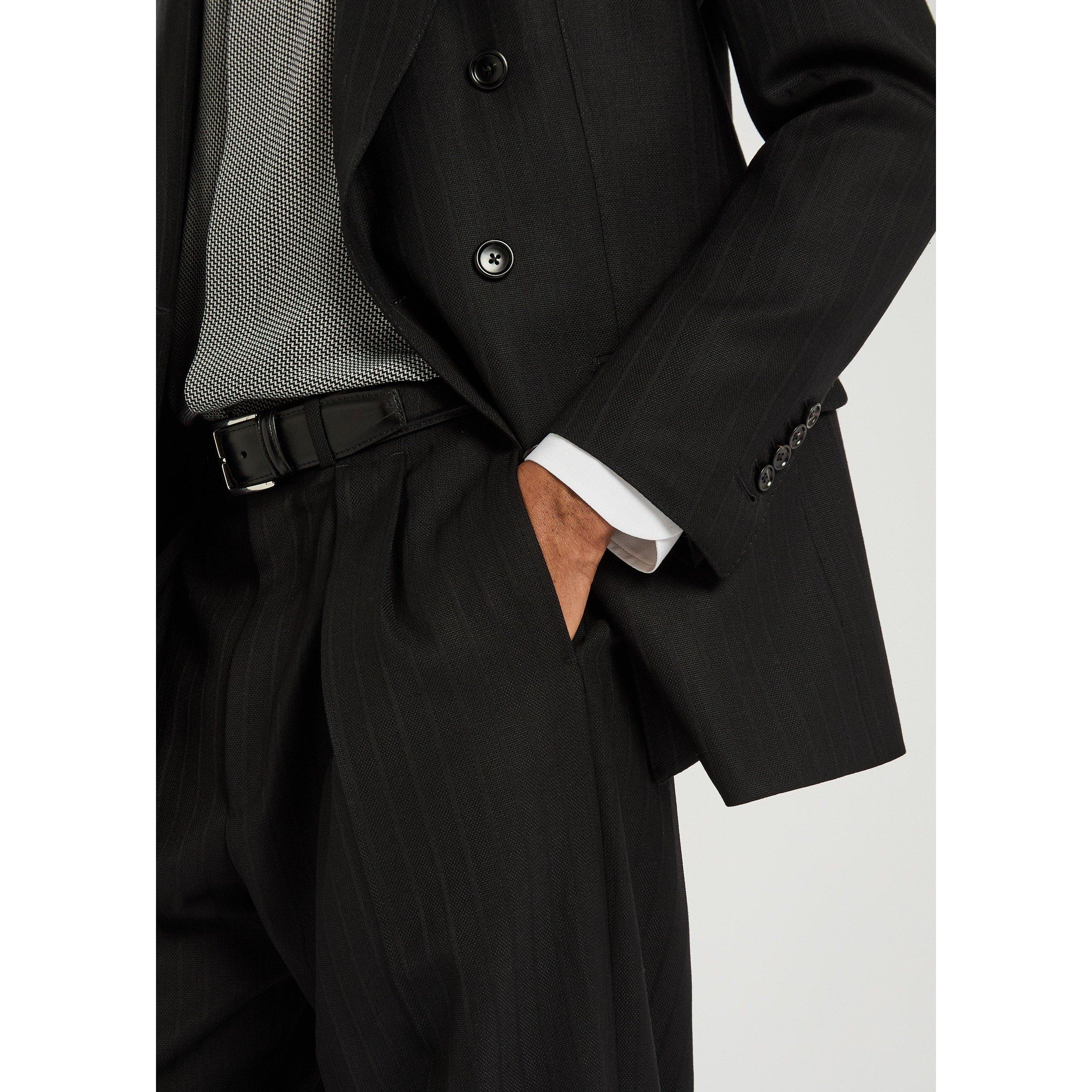 BLACK - Tom Ford - TF SATIN STRIPE TROUSERS - 4