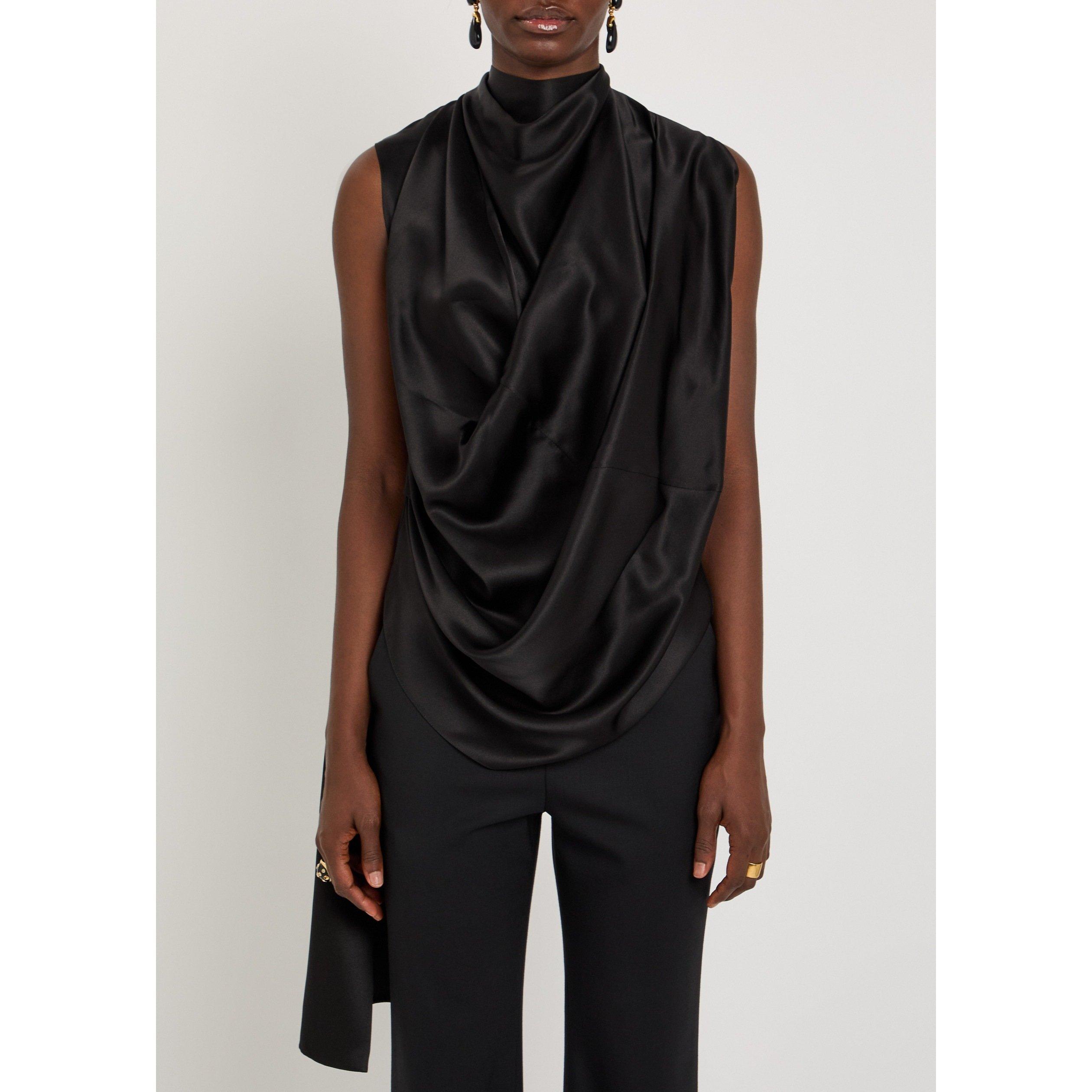 BLACK - Roksanda Ilincic - Women's Vesper Silk Blouse - 2