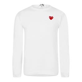 Comme des Garcons PLAY Peeping Heart Long Sleeve T Shirt