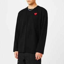 Comme des Garcons PLAY Peeping Heart Long Sleeve T Shirt