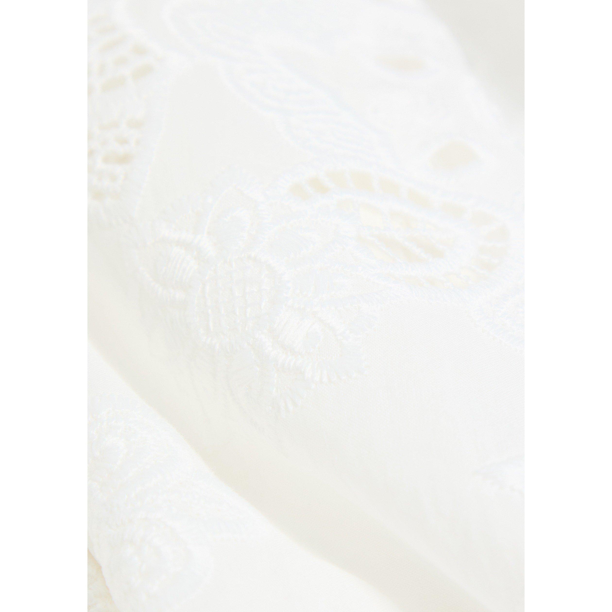 WHITE - Borgo de Nor - T AKARI LACE SHORT SLV TOP - 4