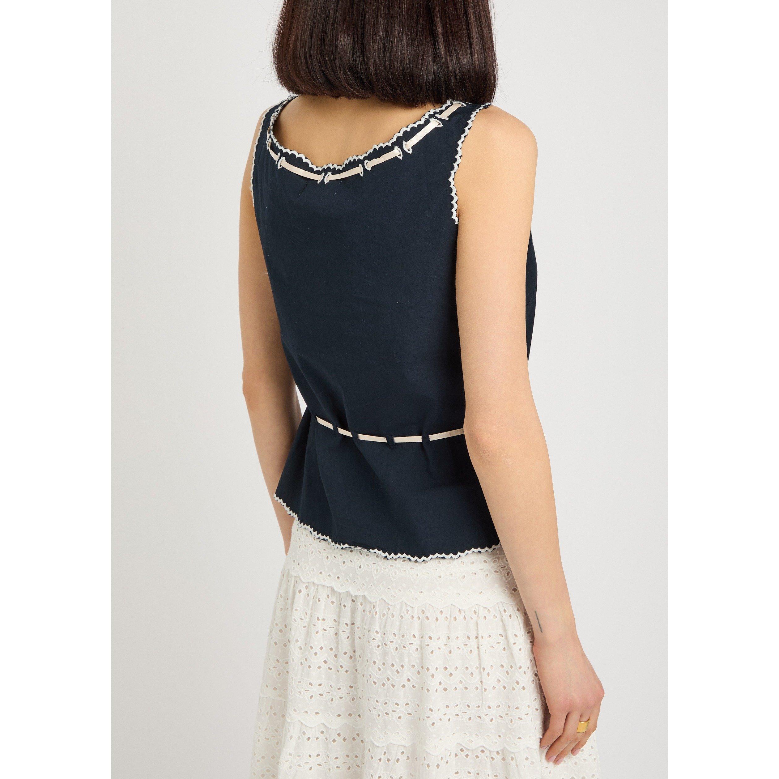 NAVY - RIXO - T Cassara Top - 3