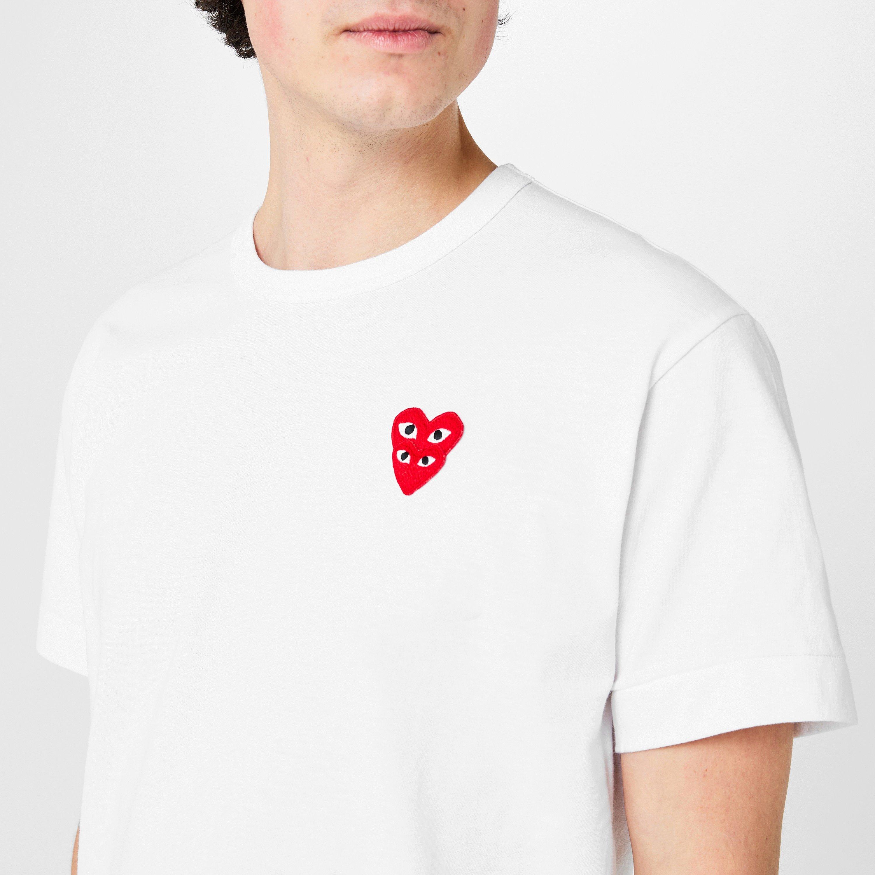 PLAY COMME des GARÇONS ホワイトTシャツ　XS PLAY COMME des GARÇONS: Printed Logo Play T-Shirt (White