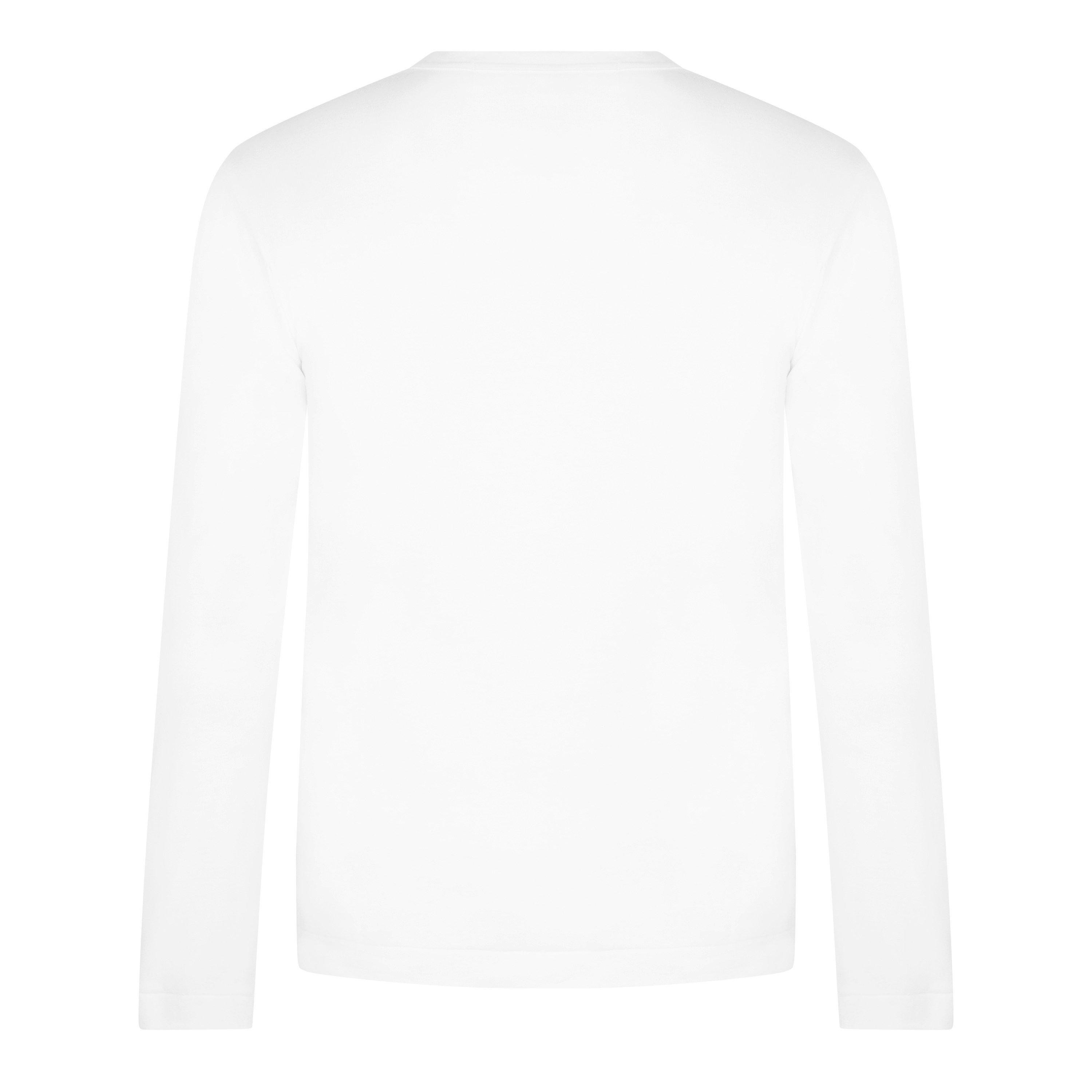White - Comme des Garcons PLAY - Embroidered Hearts Long Sleeve Shirt - 6