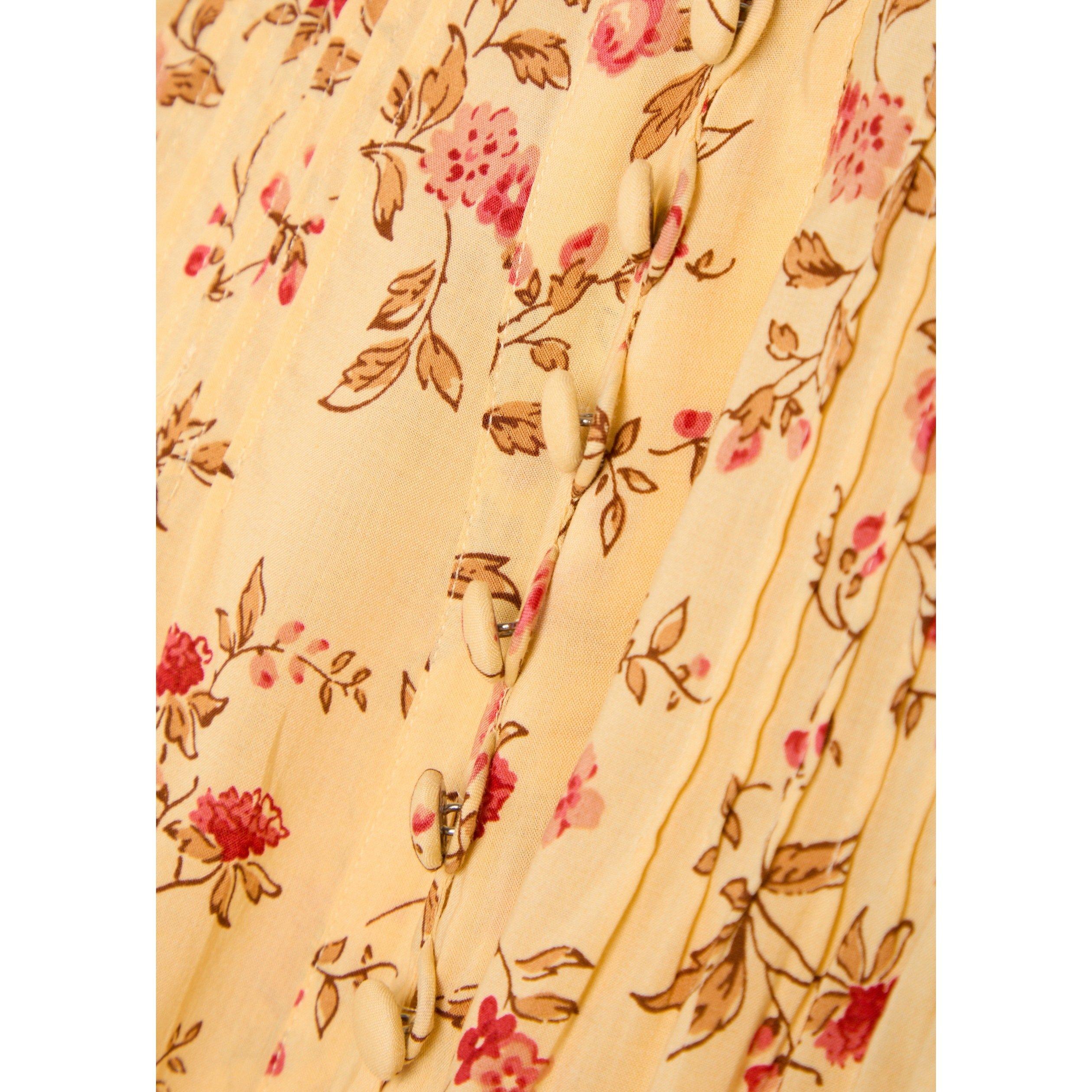 YELLOW AND OTHE - Reformation - Women's Calia Floral Short-Sleeve Blouse - 4
