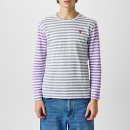 Comme des Garcons PLAY Bi Colour Stripe T Shirt