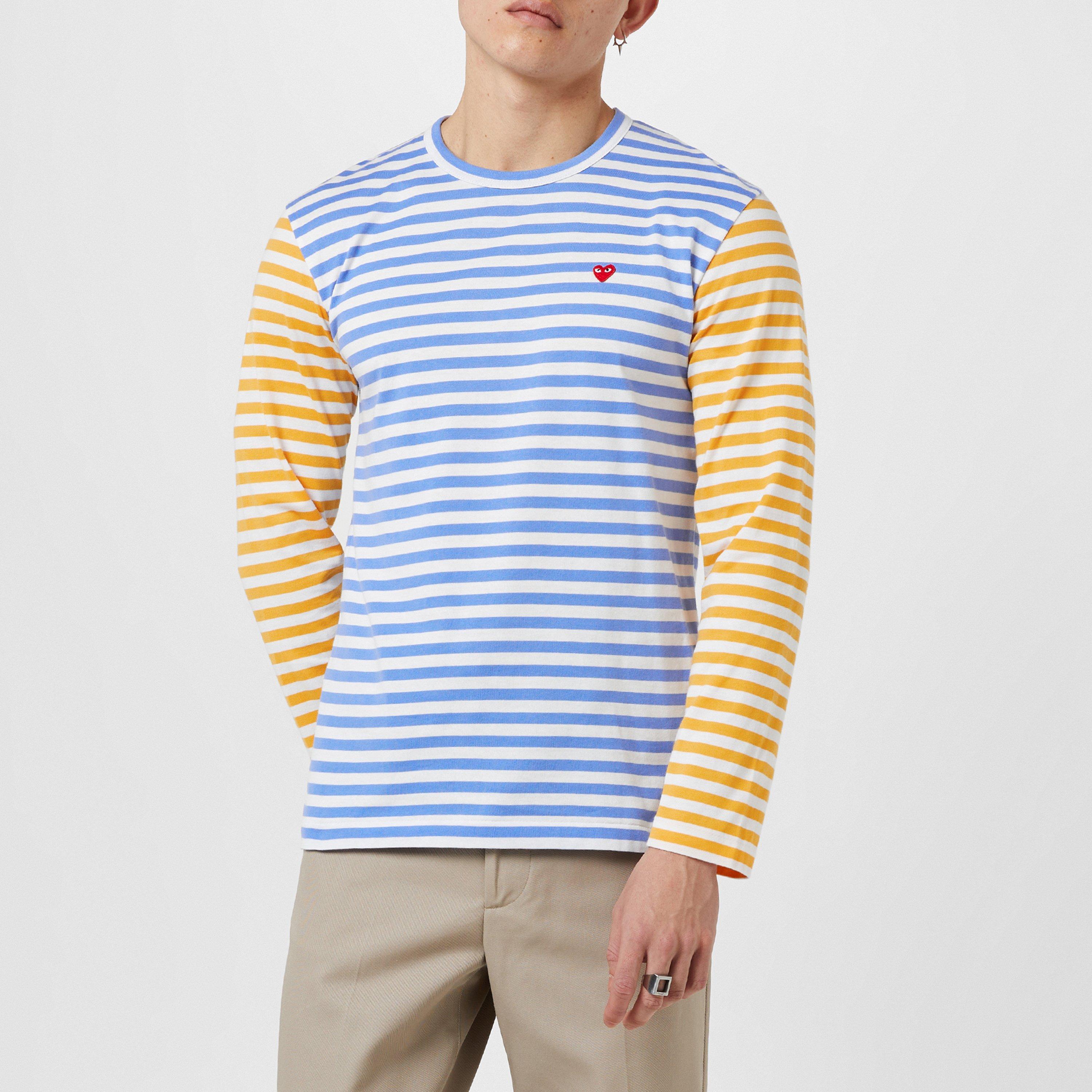Comme des Garcons PLAY | Bi-Colour Stripe T-Shirt | Long Sleeve T