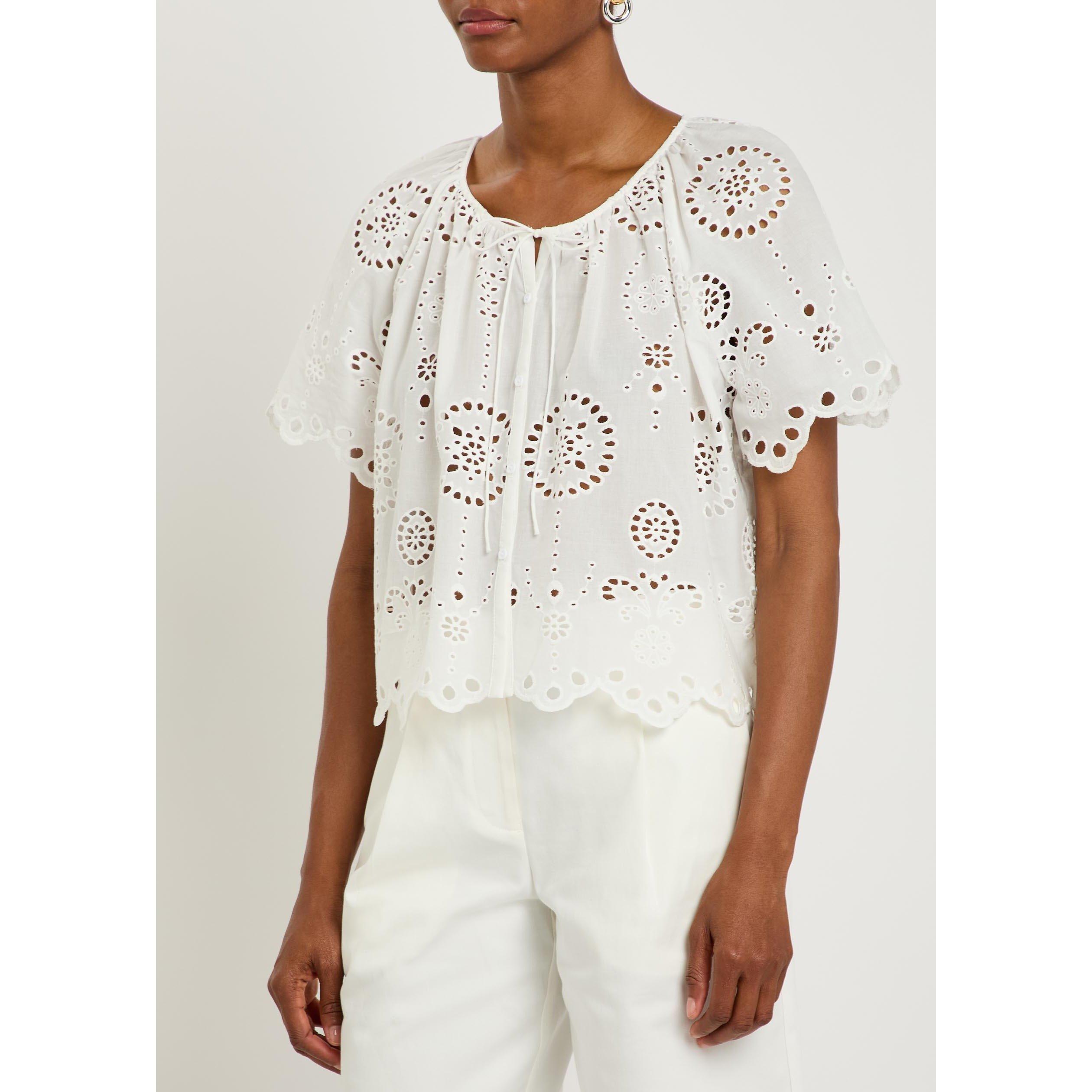 WHITE - Matteau - B BRODERIE LACE BLOUSE - 2