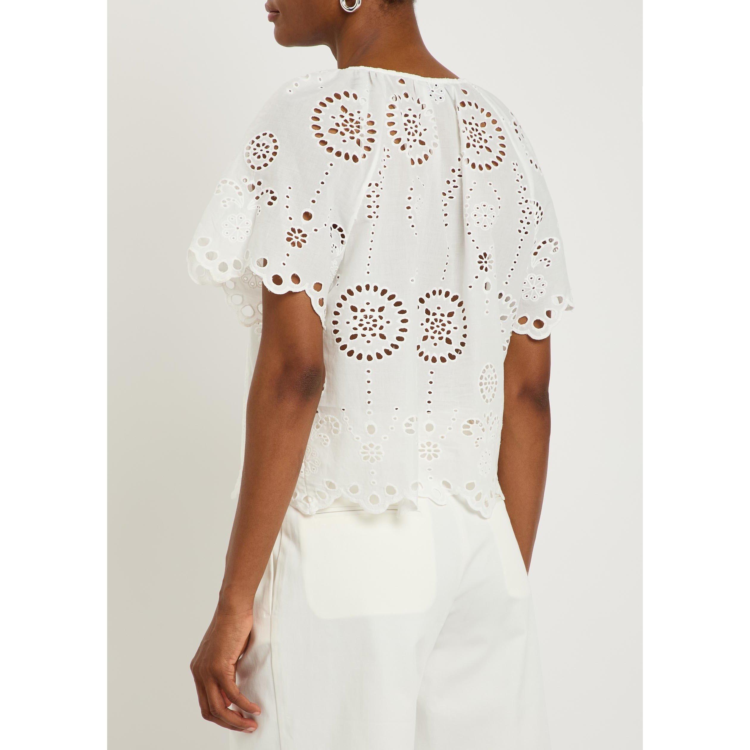 WHITE - Matteau - B BRODERIE LACE BLOUSE - 3