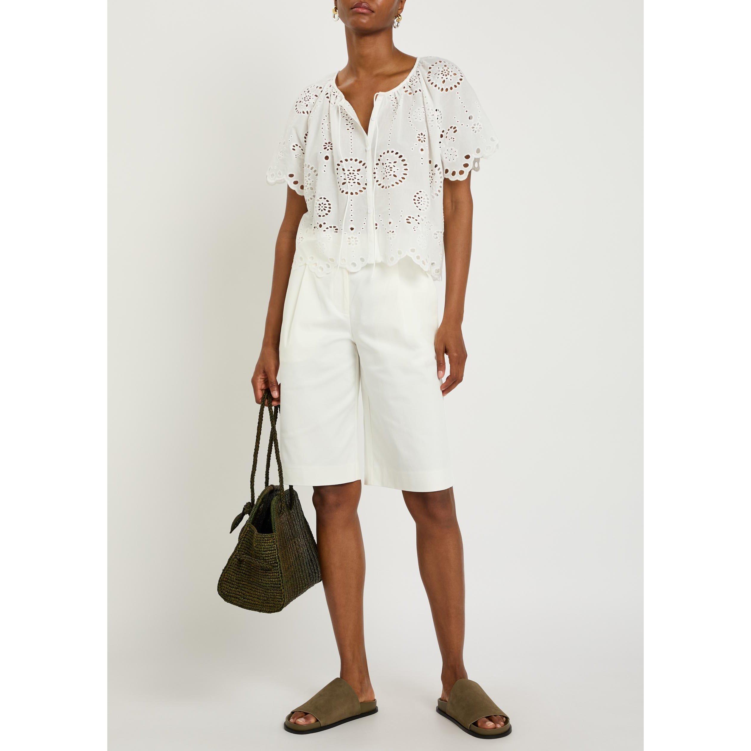 WHITE - Matteau - B BRODERIE LACE BLOUSE - 5